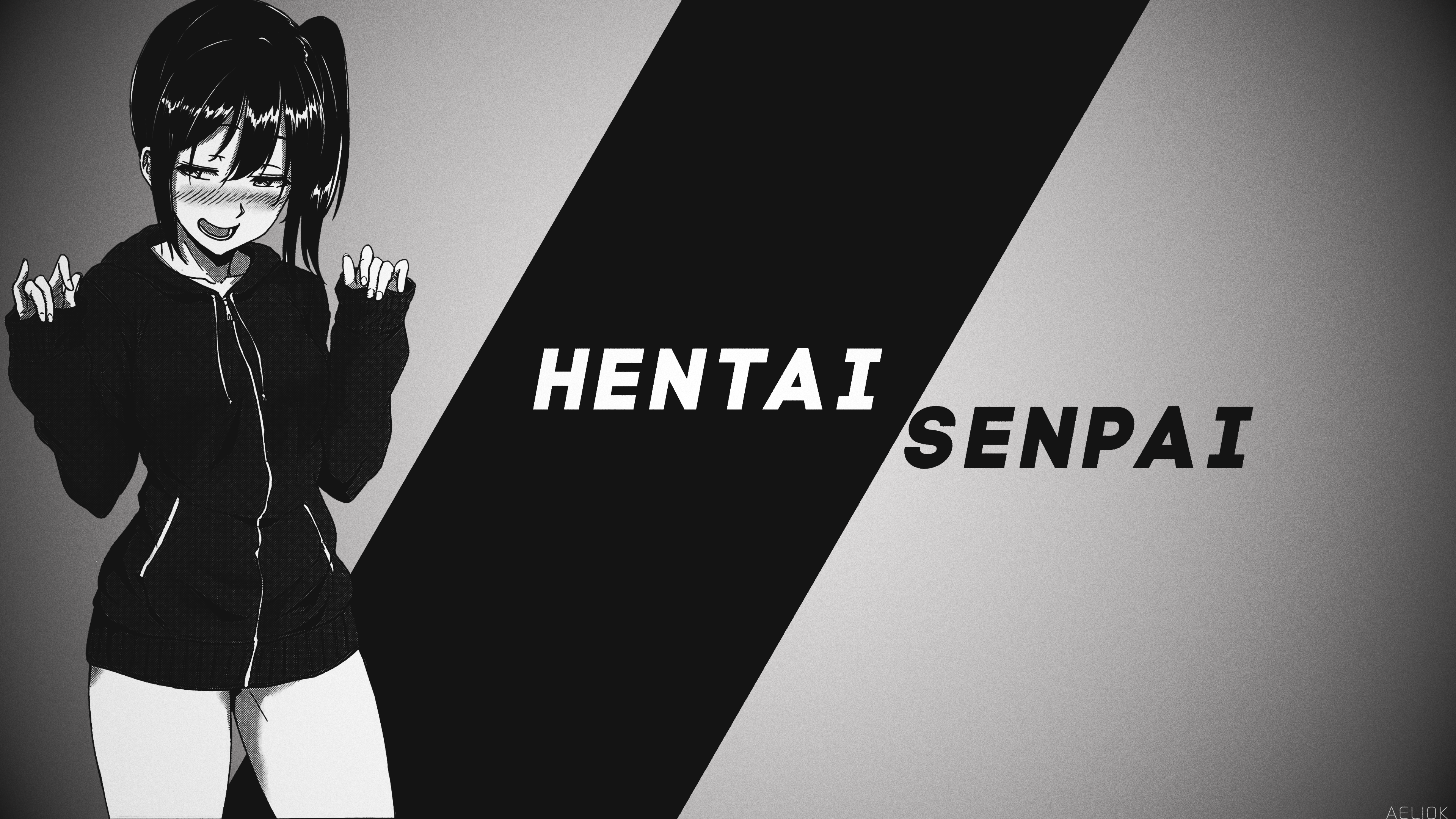 anime, manga, monochrome, drawing, Japanese Art, Japan, HD Wallpaper