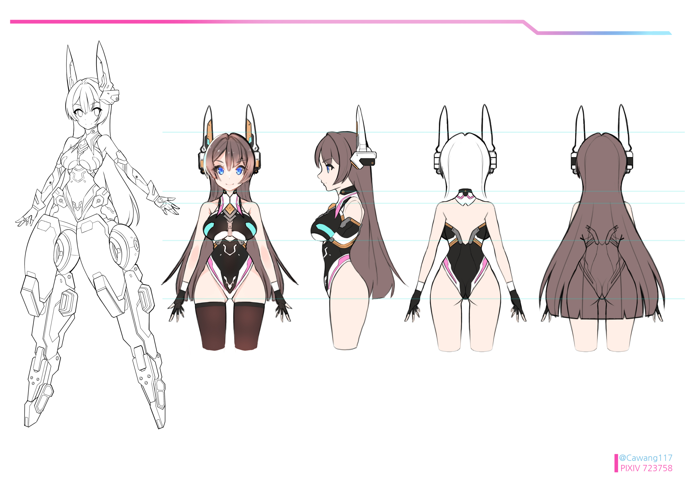 mecha girls, gun, leotard, HD Wallpaper