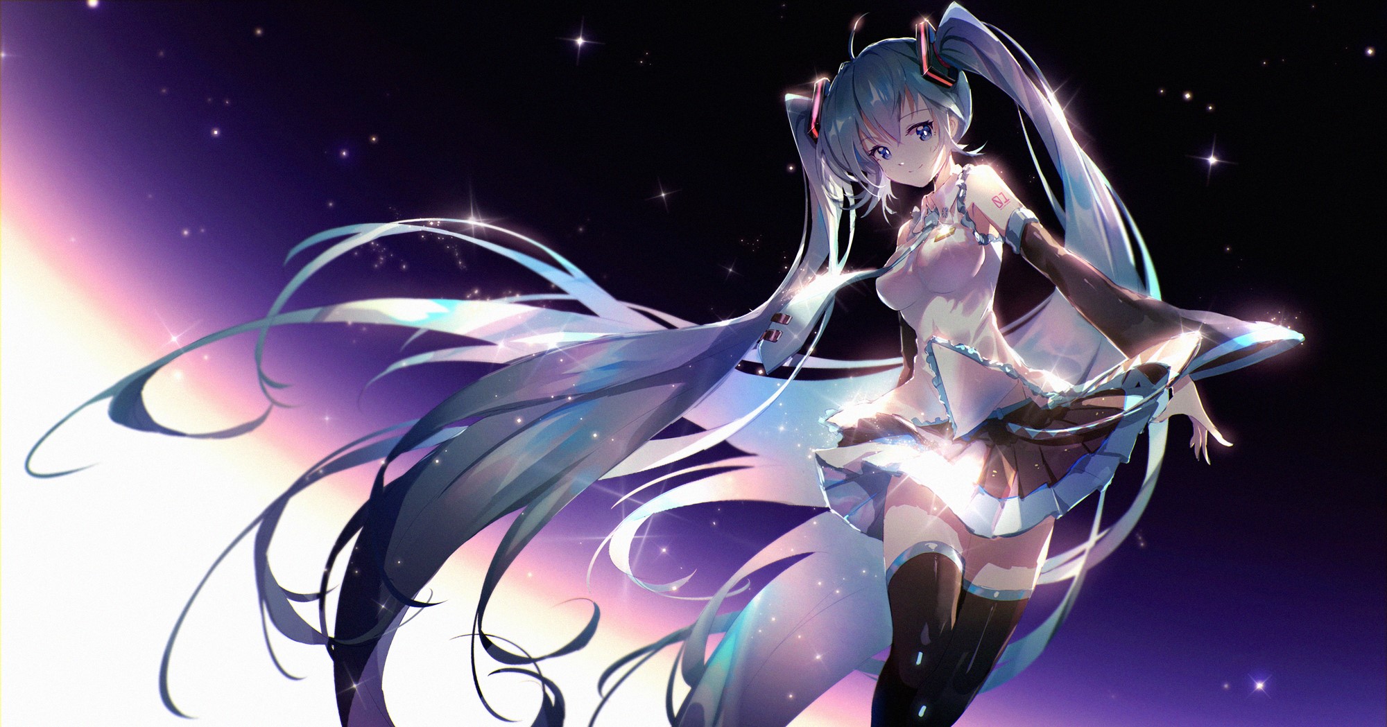 anime, anime girls, digital art, artwork, 2D, portrait, Vocaloid, Hatsune Miku, HD Wallpaper