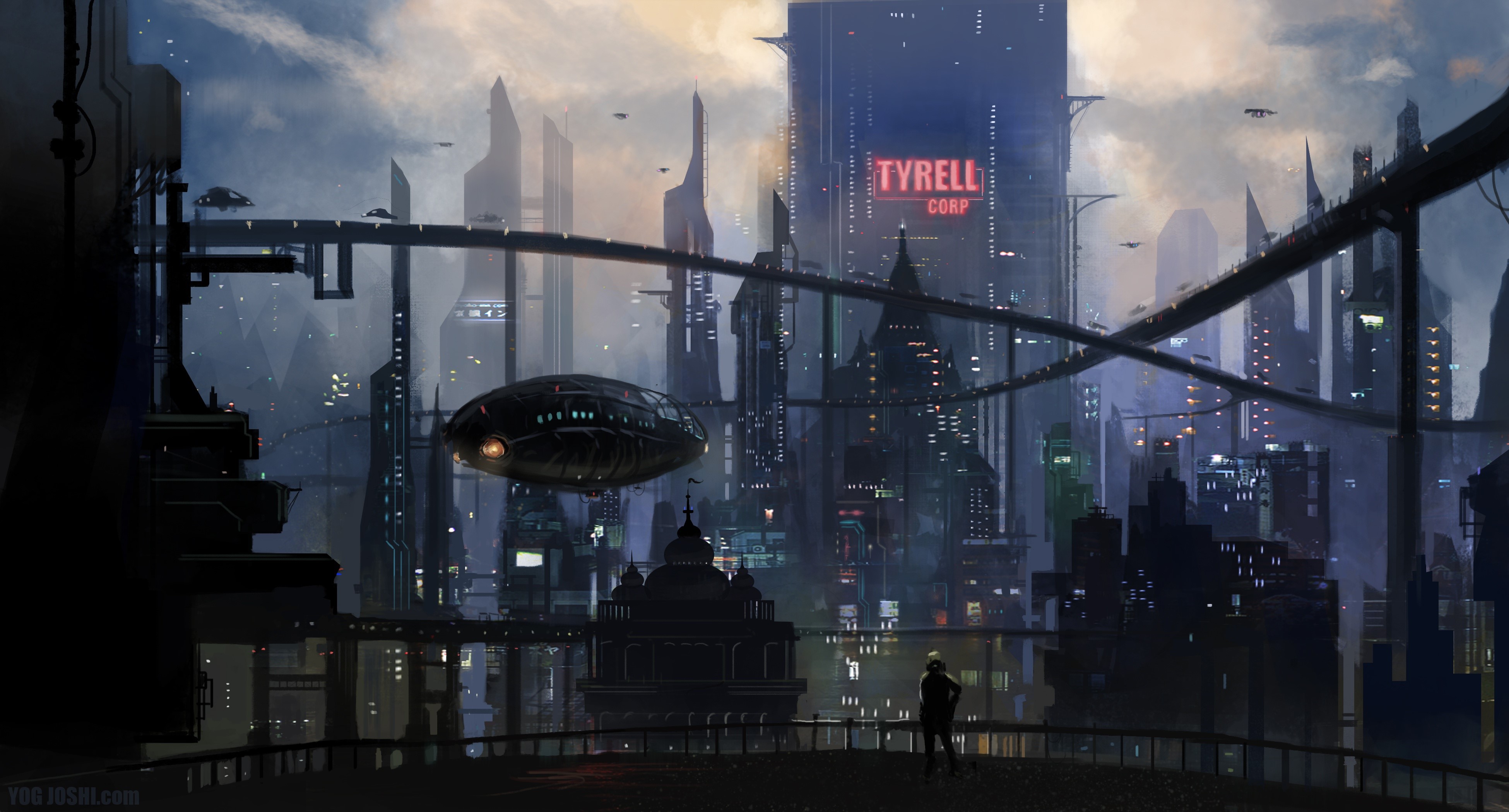 Blade Runner, futuristic city, futuristic, city, cityscape, science fiction, artwork, HD Wallpaper