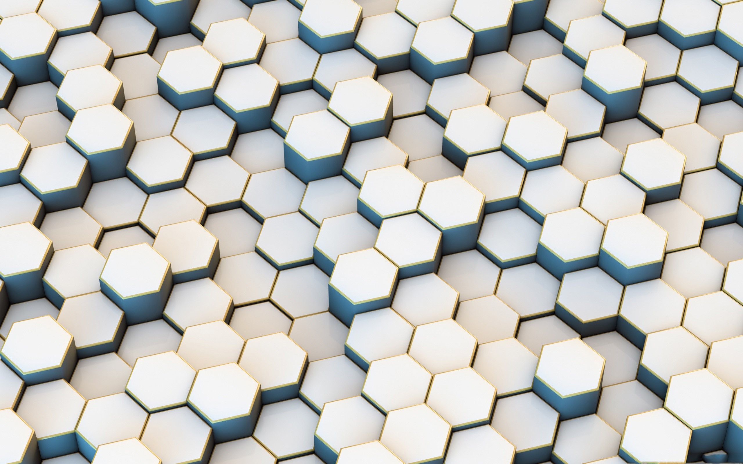 abstract, hexagon, 3D, HD Wallpaper
