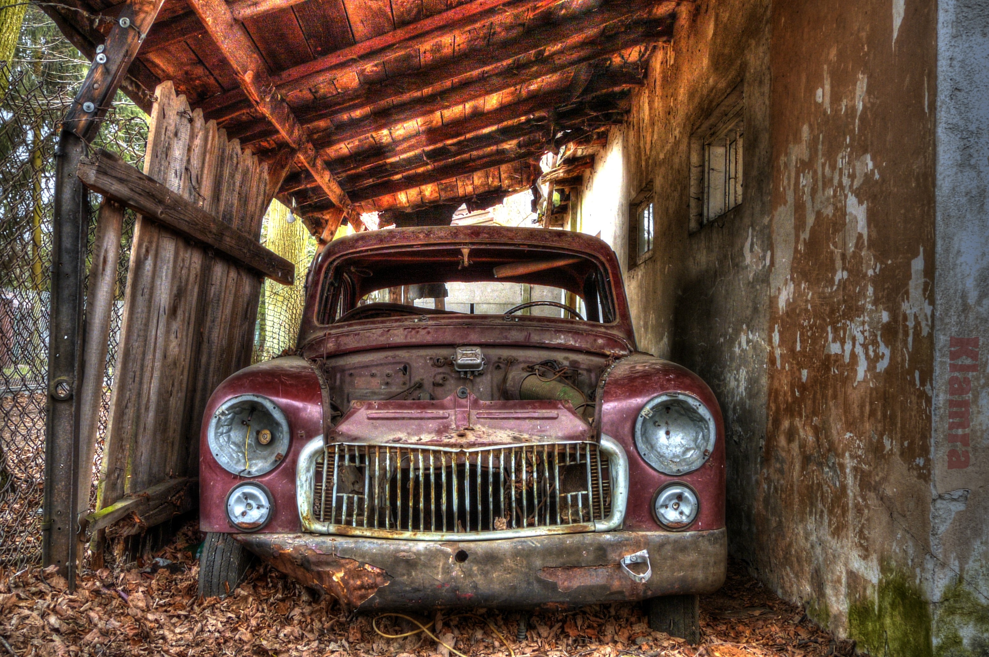 abandoned, Poland, urbex, car, HD Wallpaper