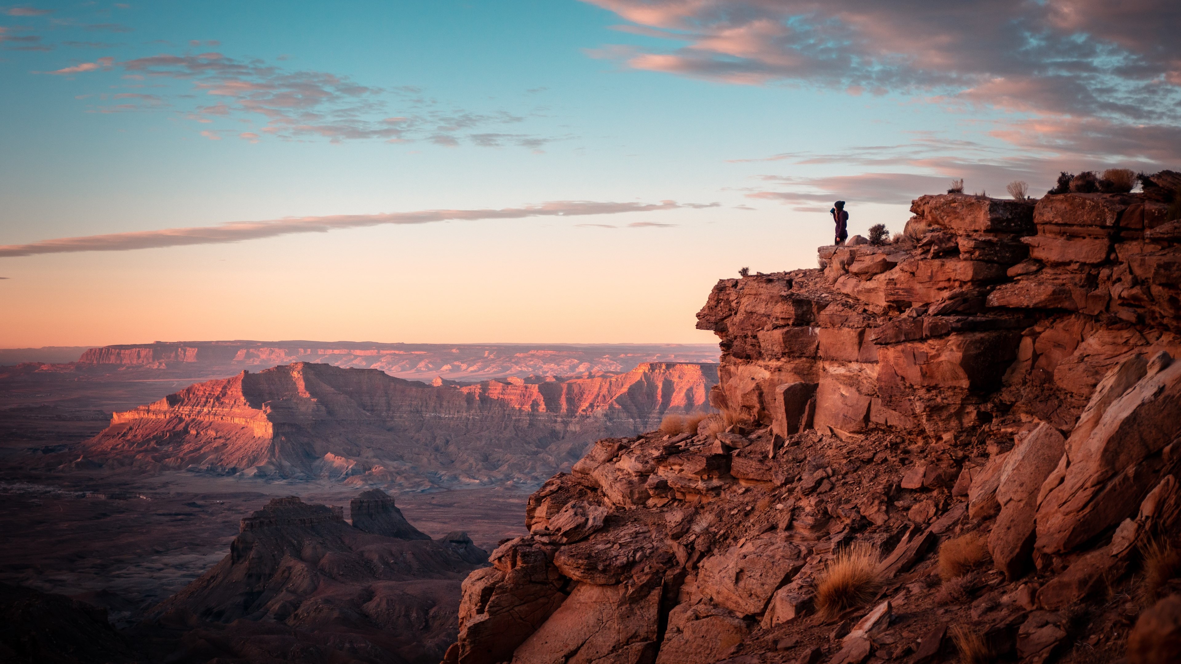 canyon, landscape, women, sunset, HD Wallpaper