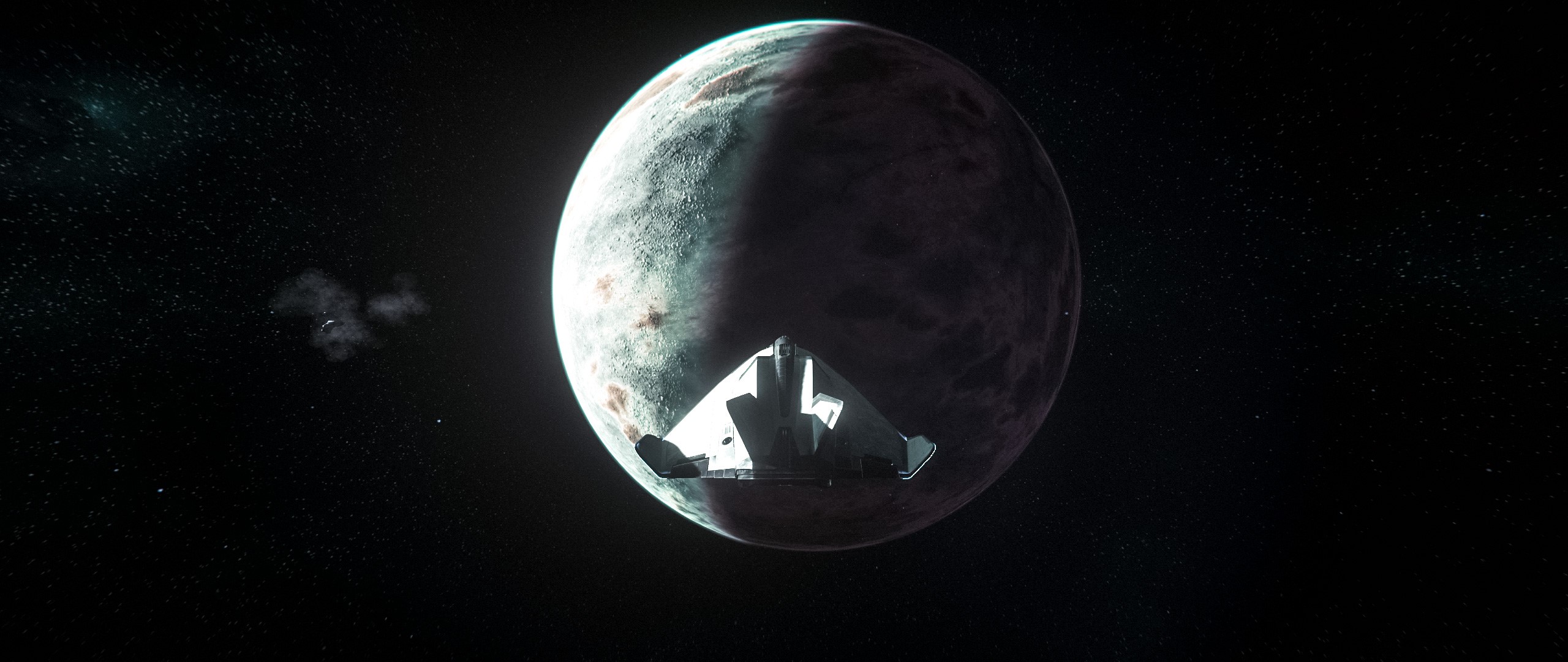 Star Citizen, ultrawide, Ultra Settings, screen shot, space, planet, spaceship, Avenger Titan, HD Wallpaper