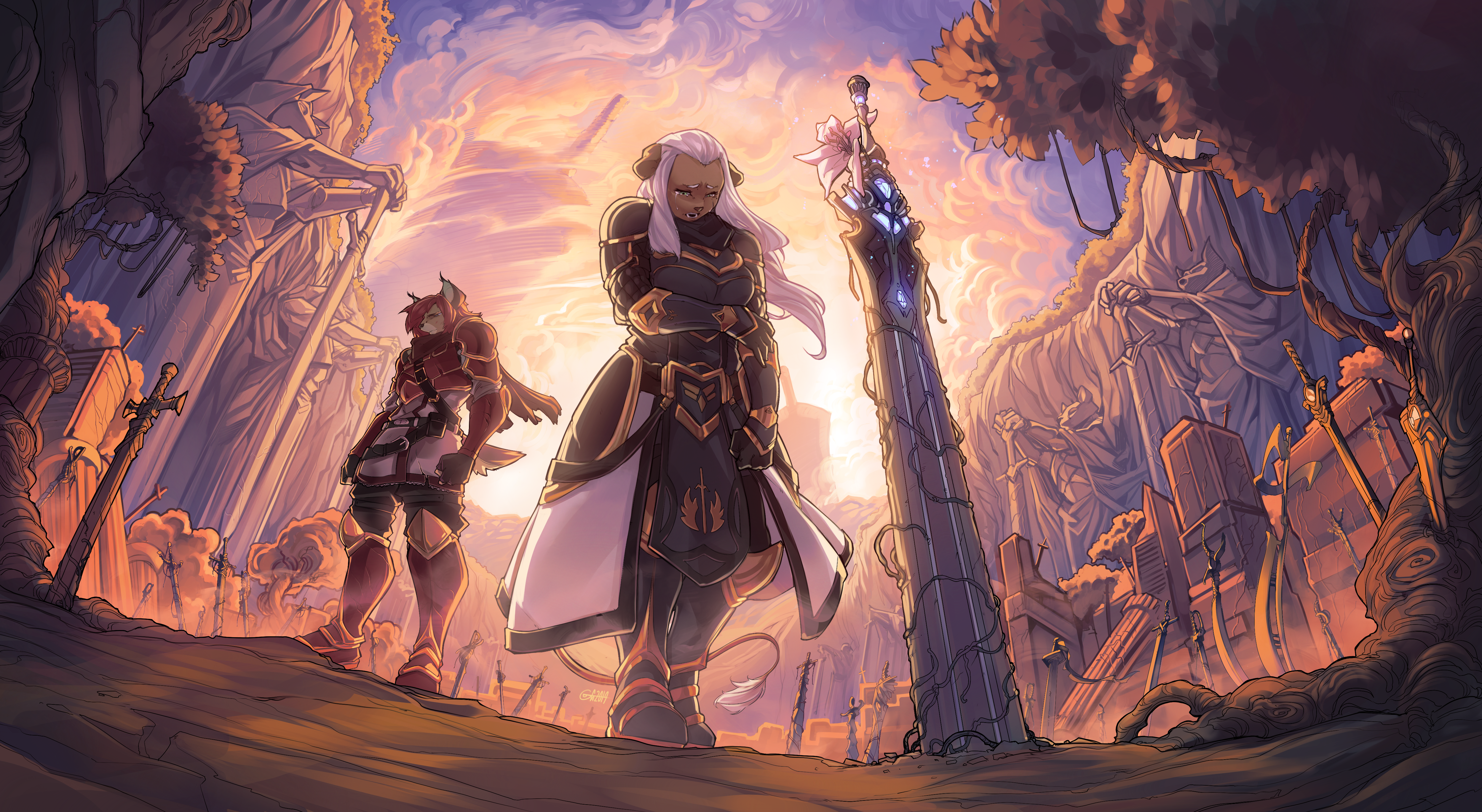 animal ears, armor, furry, Anthro, HD Wallpaper