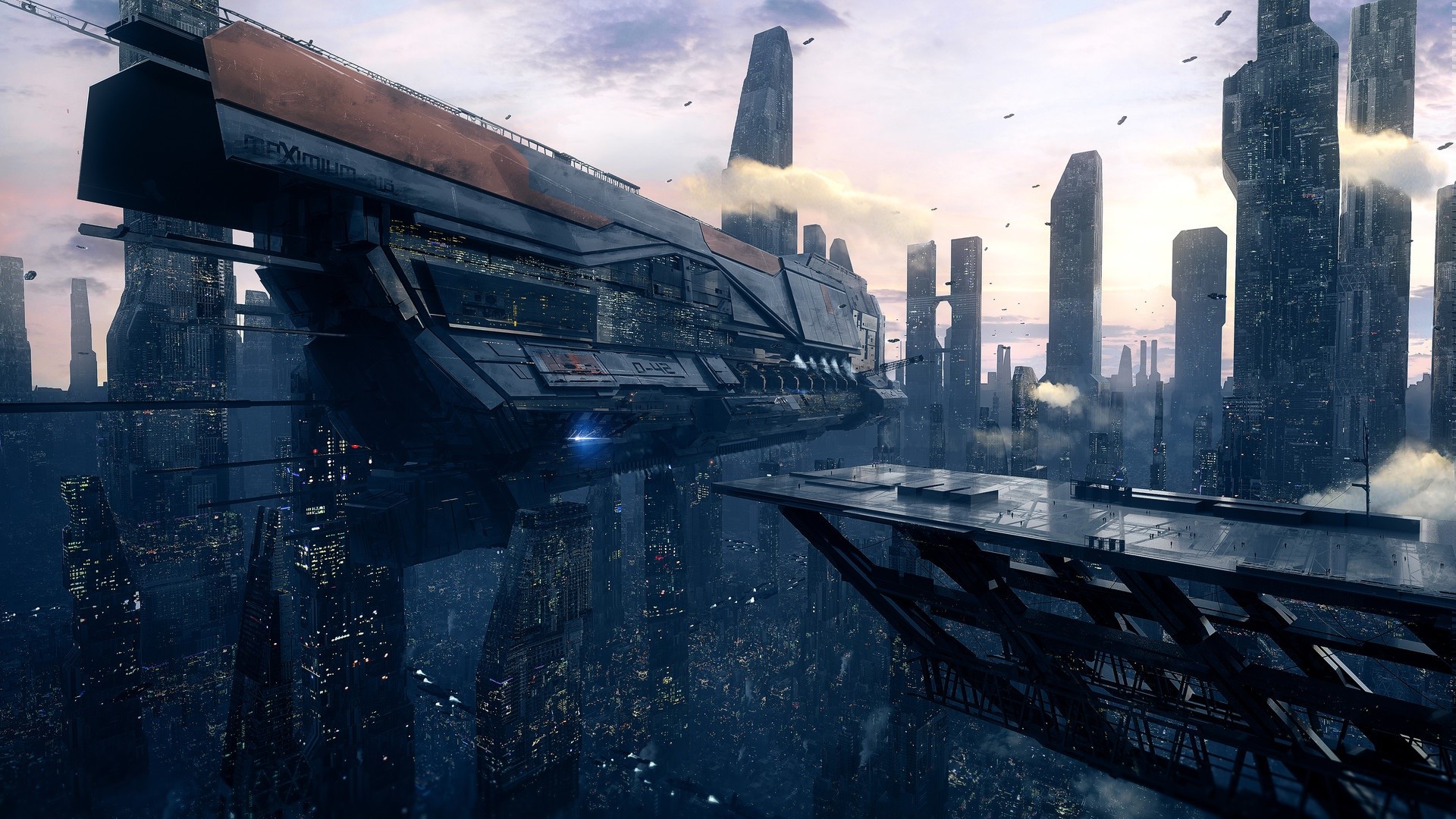science fiction, city, futuristic, futuristic city, HD Wallpaper