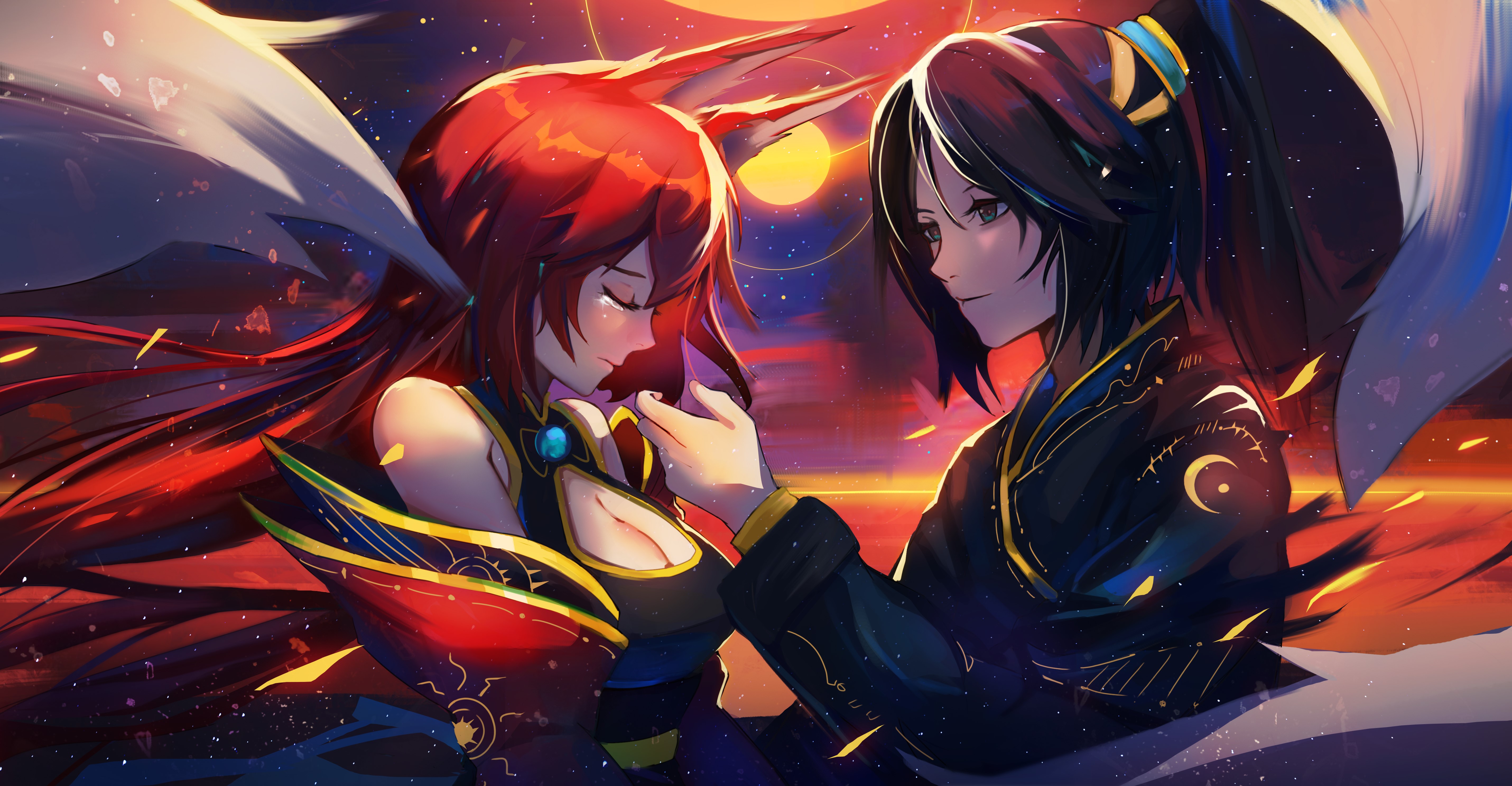 anime, 2D, anime girls, colorful, HD Wallpaper