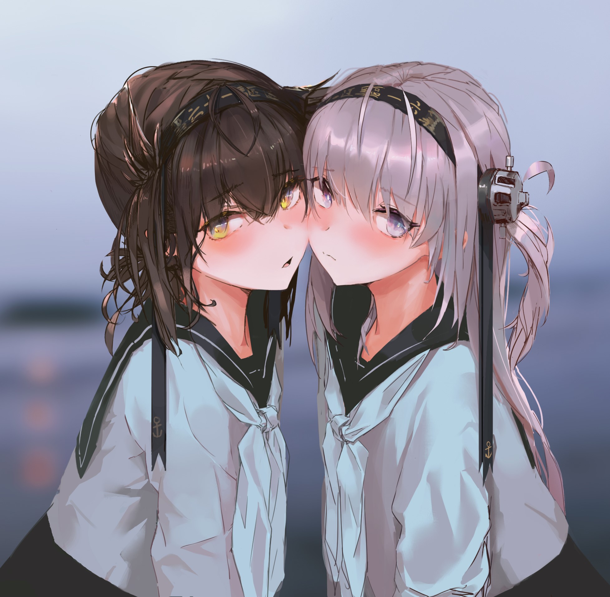 anime, anime girls, digital art, artwork, 2D, portrait display, vertical, Kantai Collection, Hatsuzuki (KanColle), Suzutsuki (KanColle), HD Wallpaper
