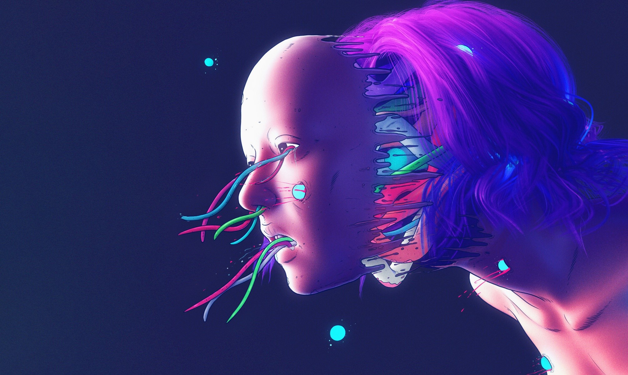 face, robot, science fiction, artwork, futuristic, HD Wallpaper