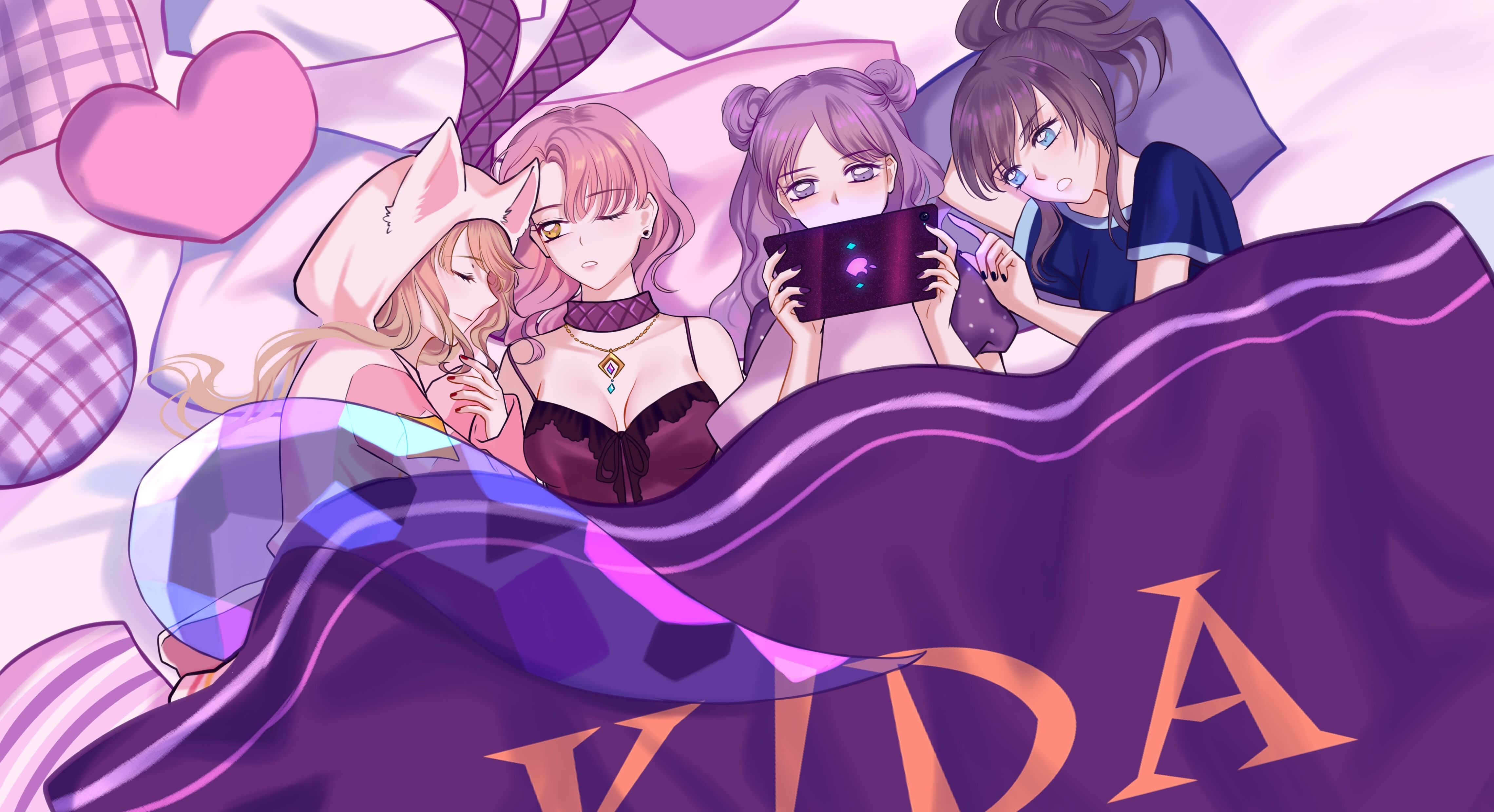 League of Legends, bed, anime girls, anime, HD Wallpaper