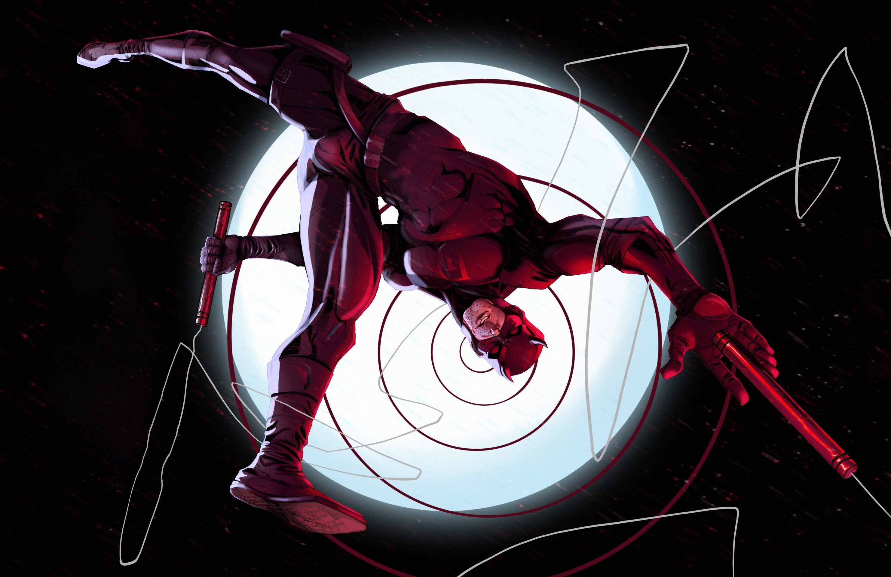 superhero, Daredevil, artwork, comic art, Marvel Comics, HD Wallpaper