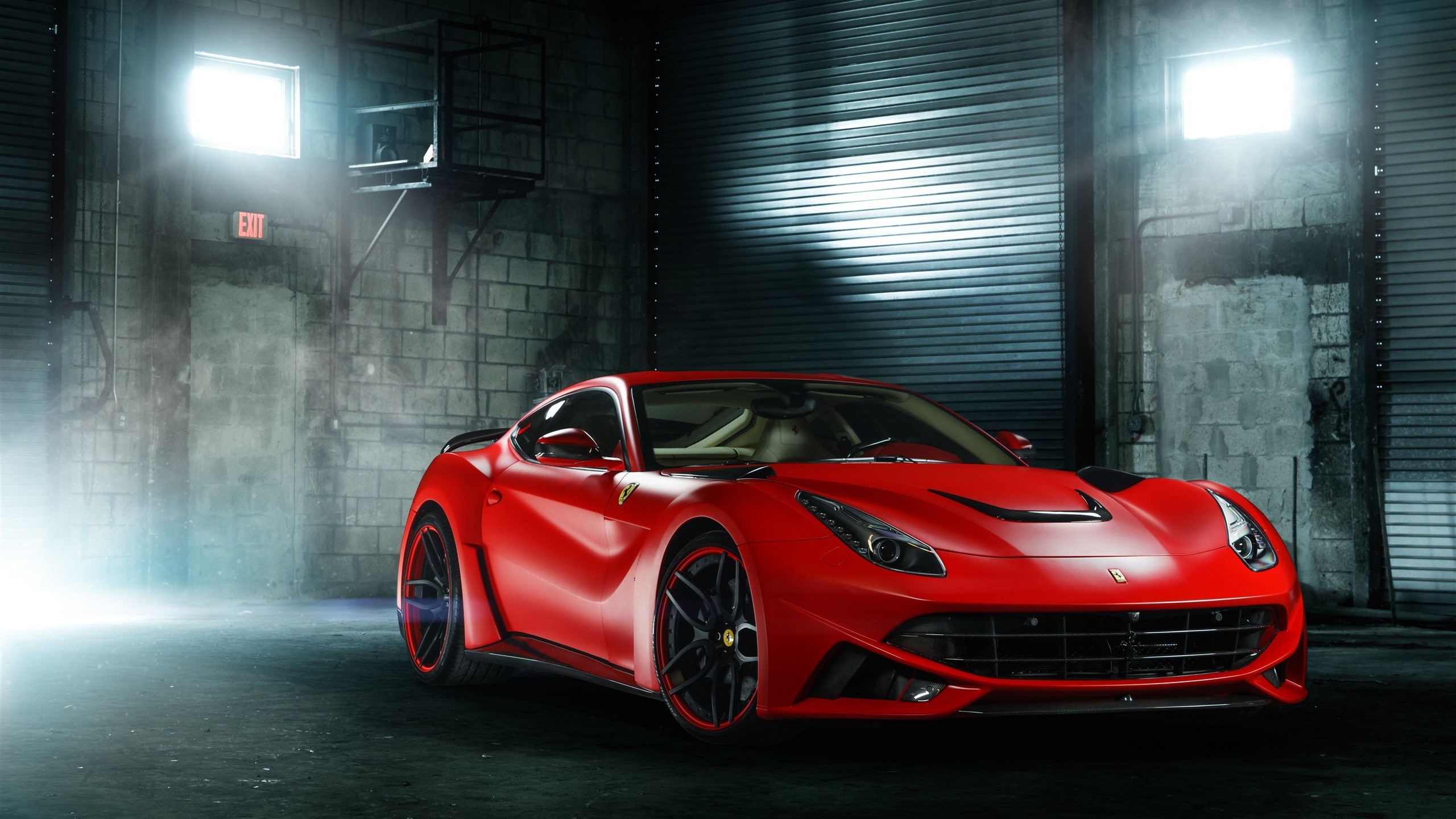 Ferrari, red, car, Garage, Ferrari F12, HD Wallpaper