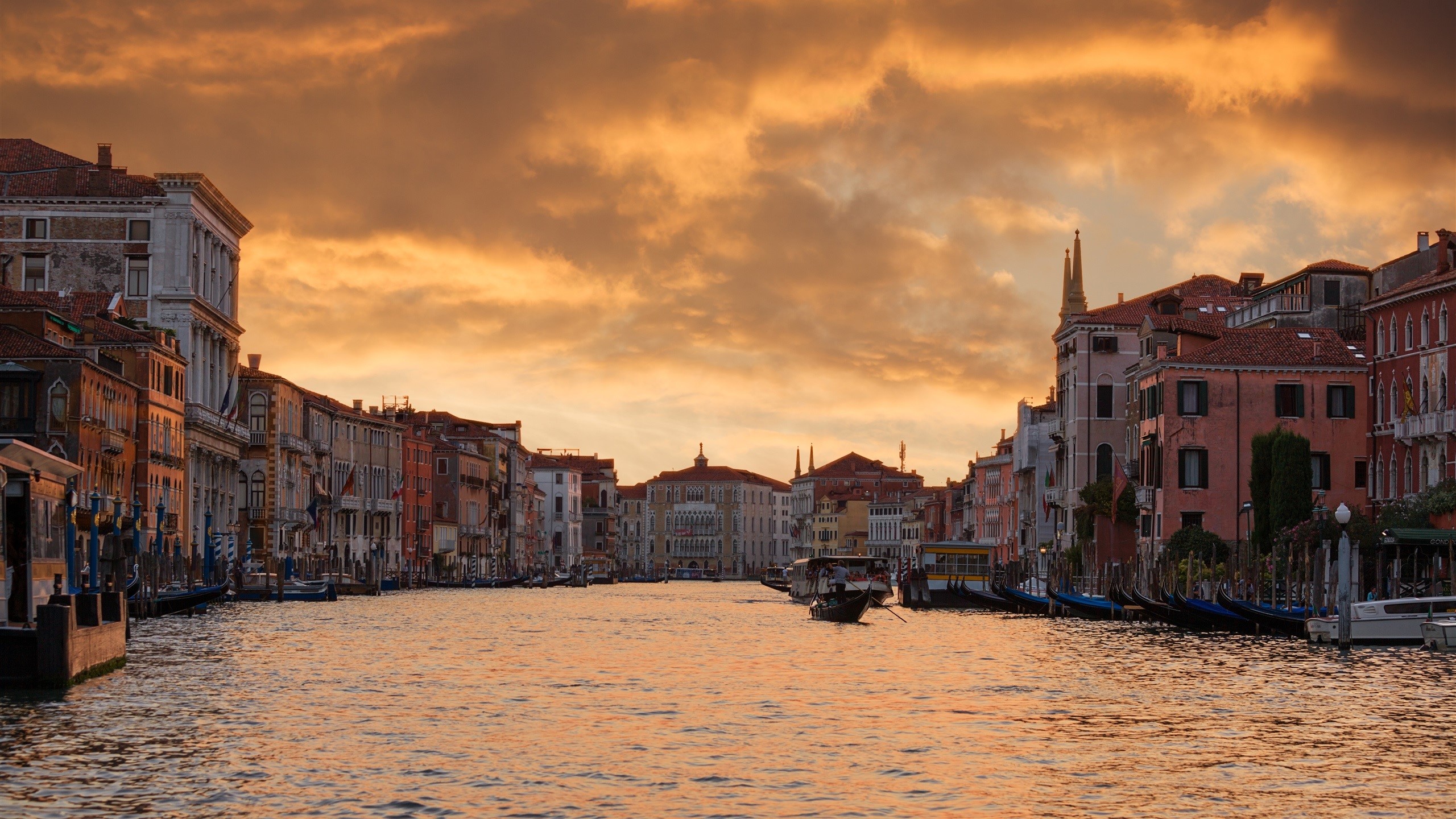city, Venice, clouds, building, water, HD Wallpaper