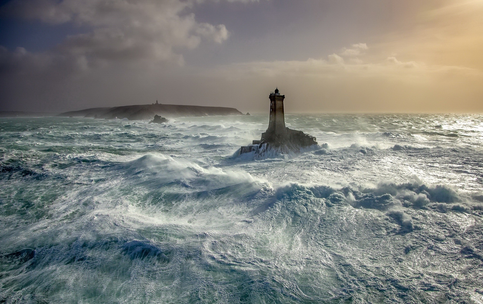 lighthouse, sea, nature, water, outdoors, HD Wallpaper