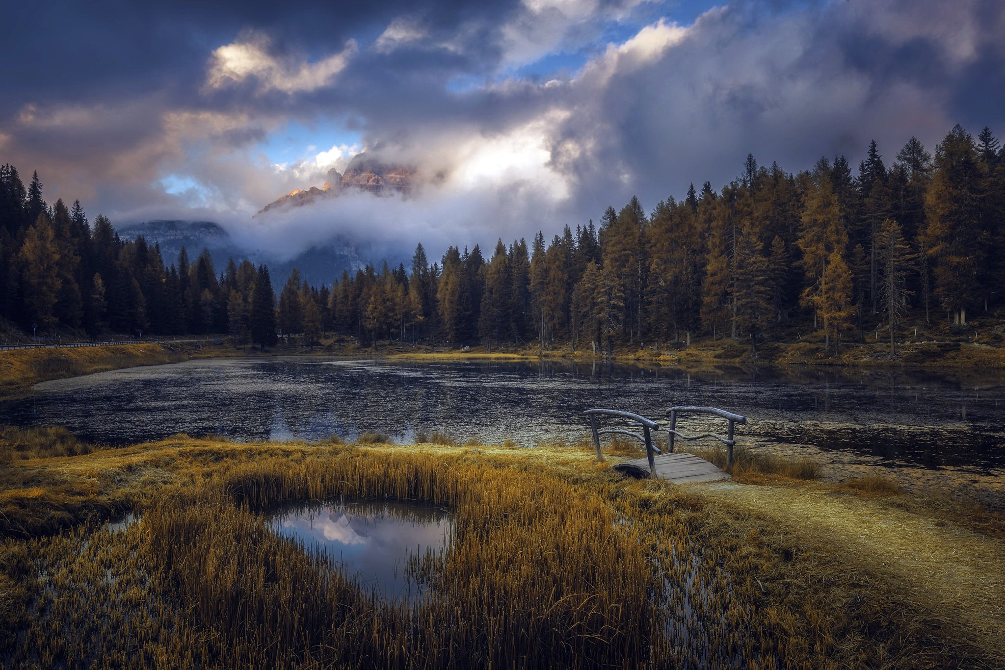 fall, water, nature, landscape, outdoors, HD Wallpaper