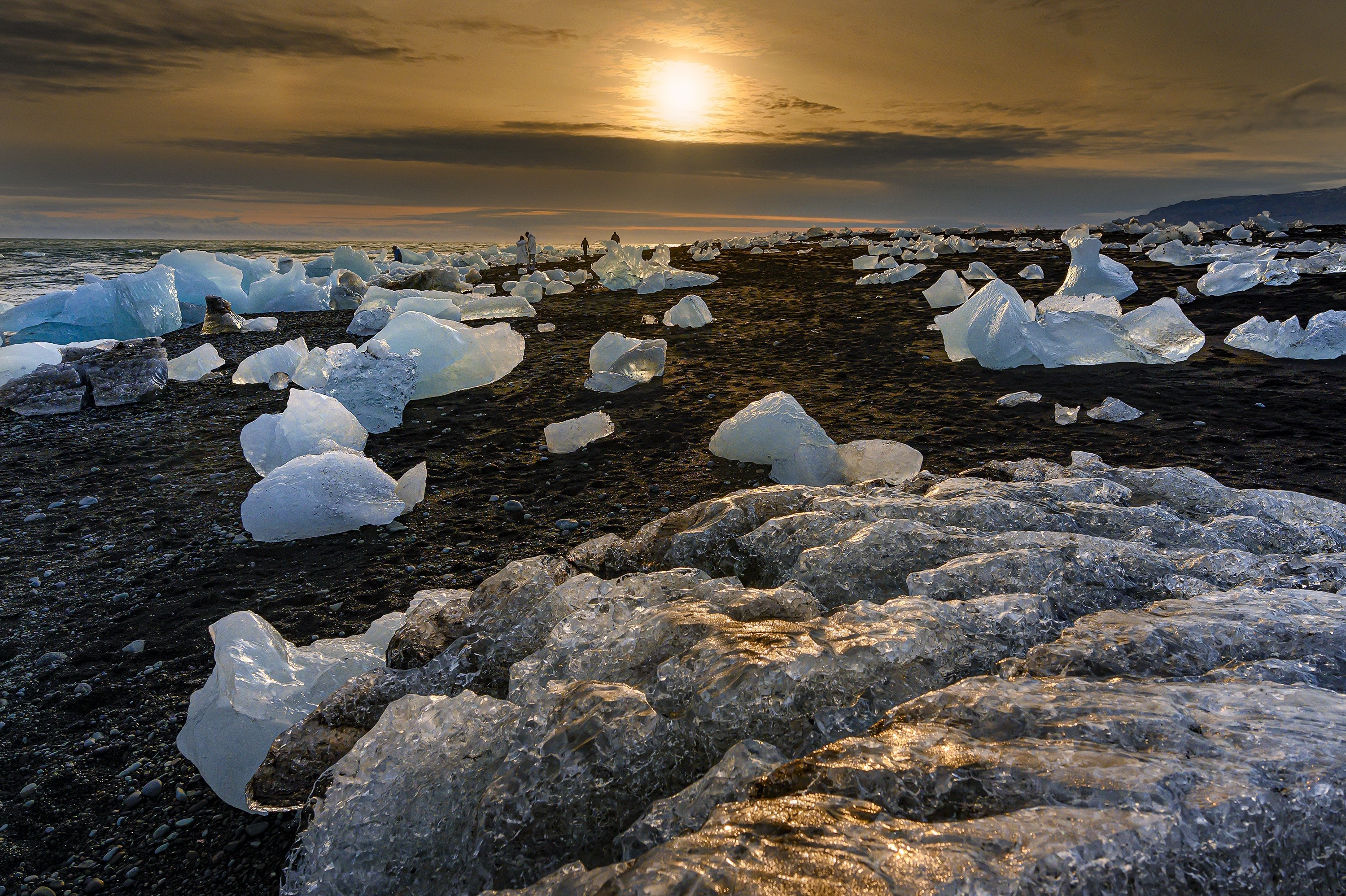 nature, winter, ice, sunlight, HD Wallpaper
