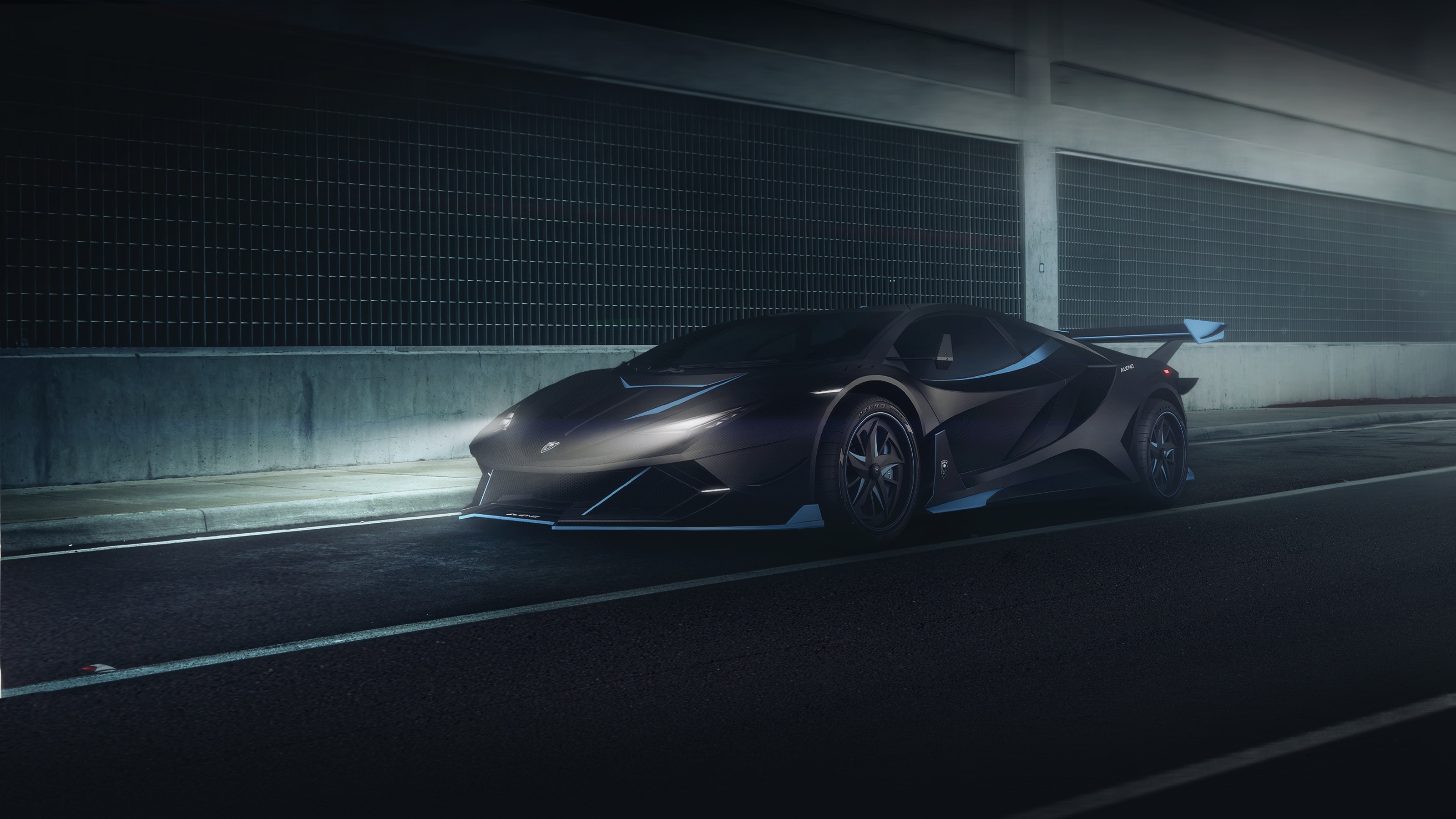 dark, digital art, car, vehicle, Lamborghini, HD Wallpaper