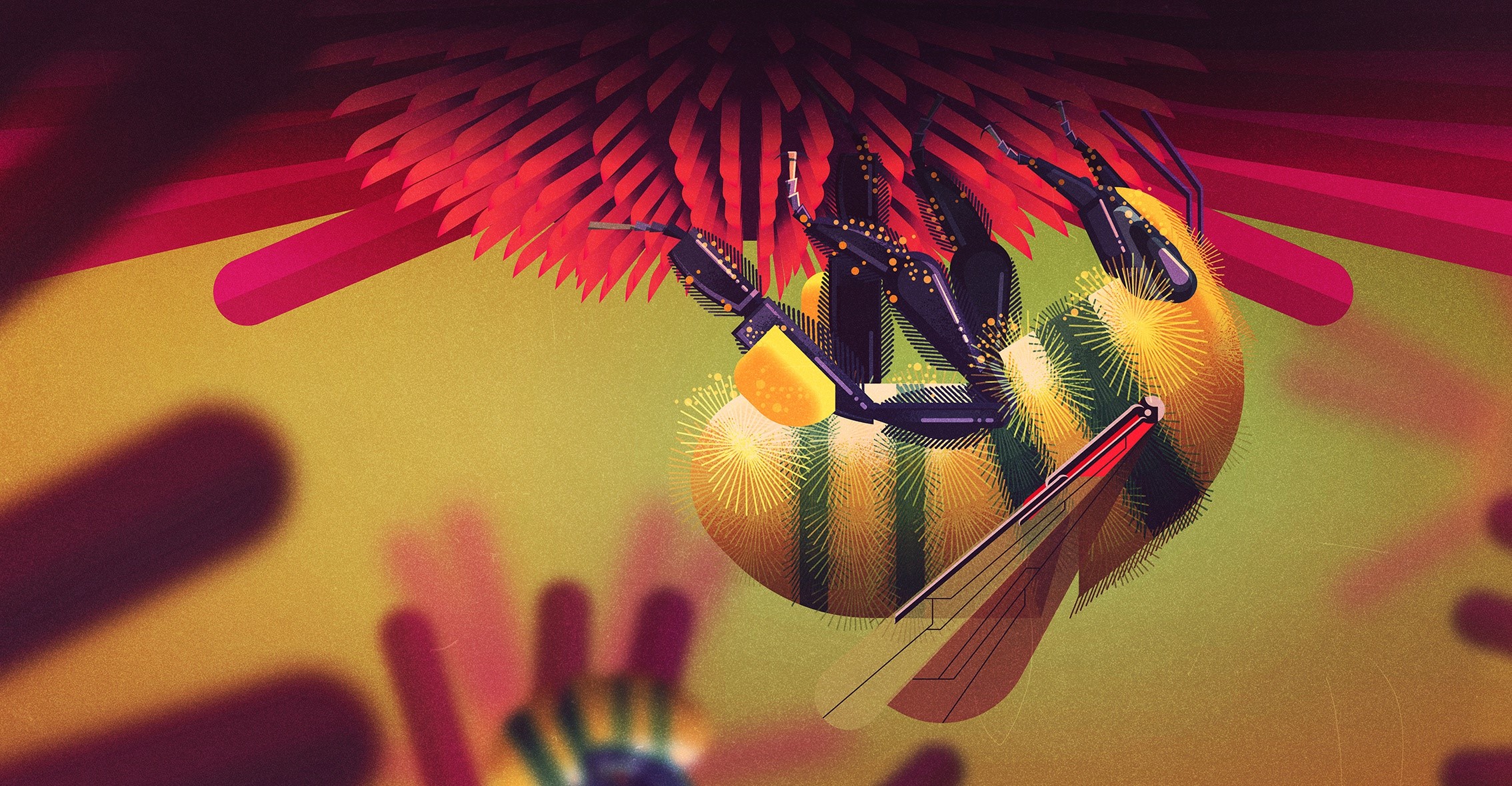 insect, animals, artwork, illustration, digital art, HD Wallpaper
