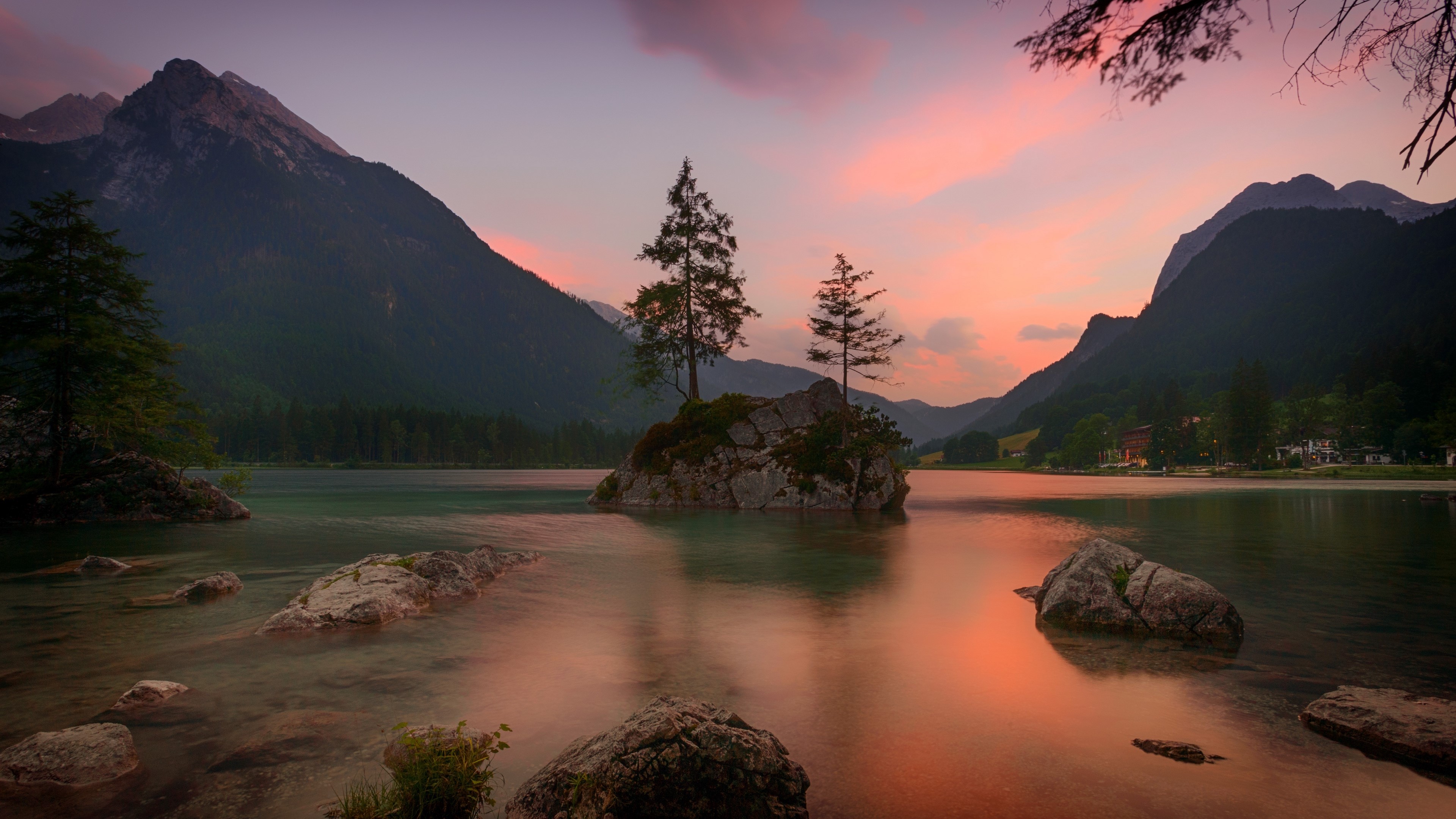 nature, water, sky, trees, lake, HD Wallpaper