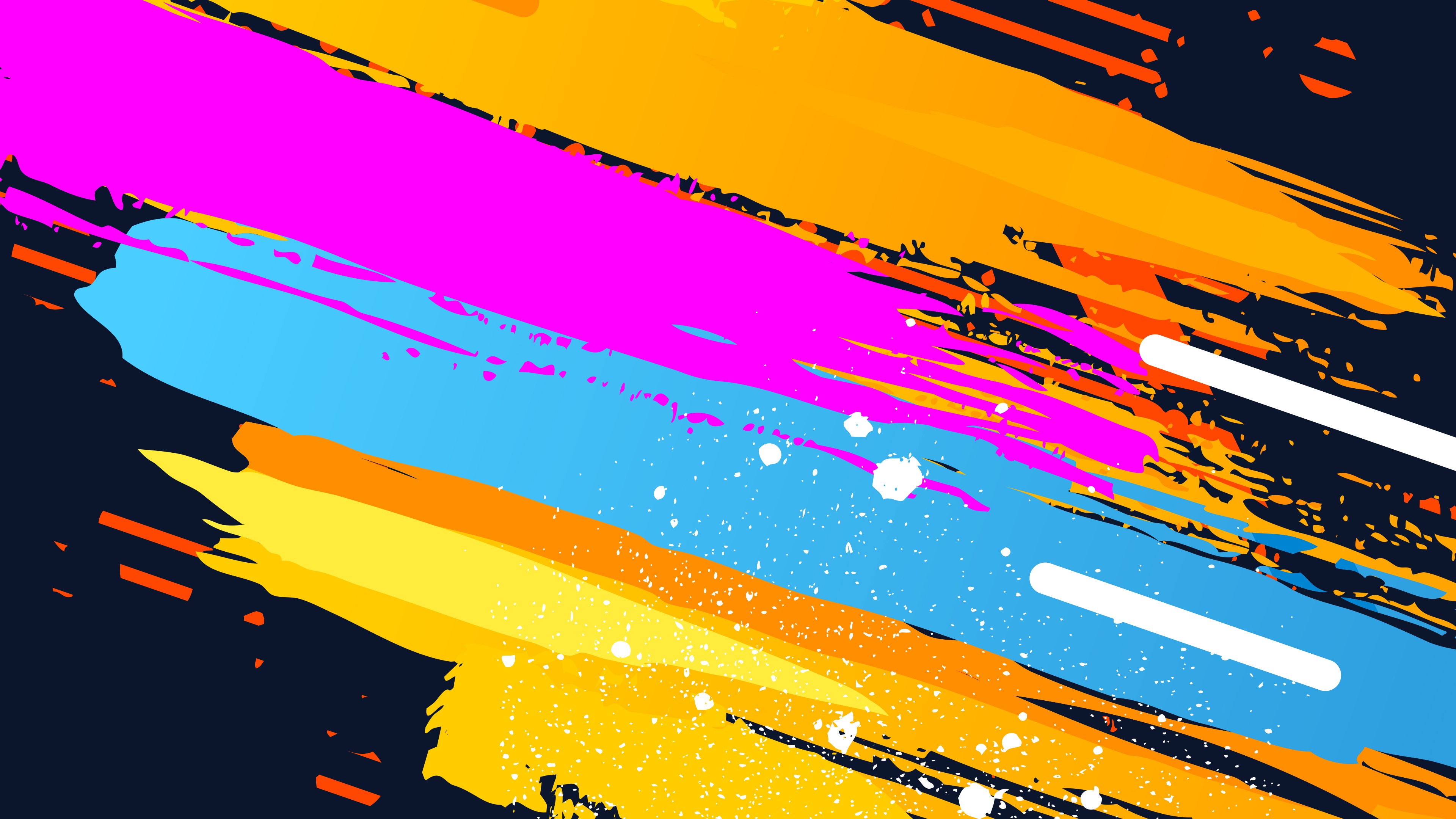 abstract, colorful, stripes, geometric figures, HD Wallpaper