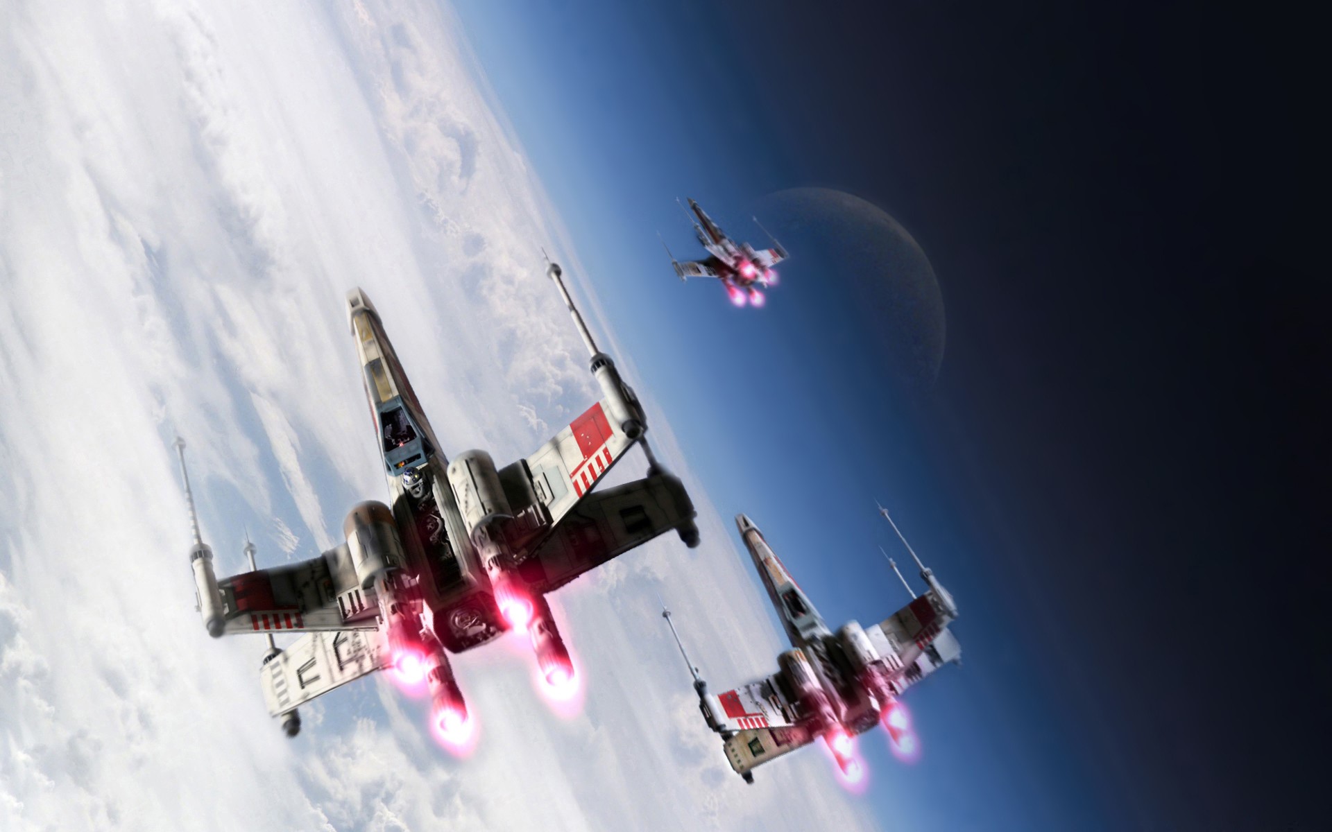 flying, Star Wars, X-wing, science fiction, Star Wars Ships, HD Wallpaper