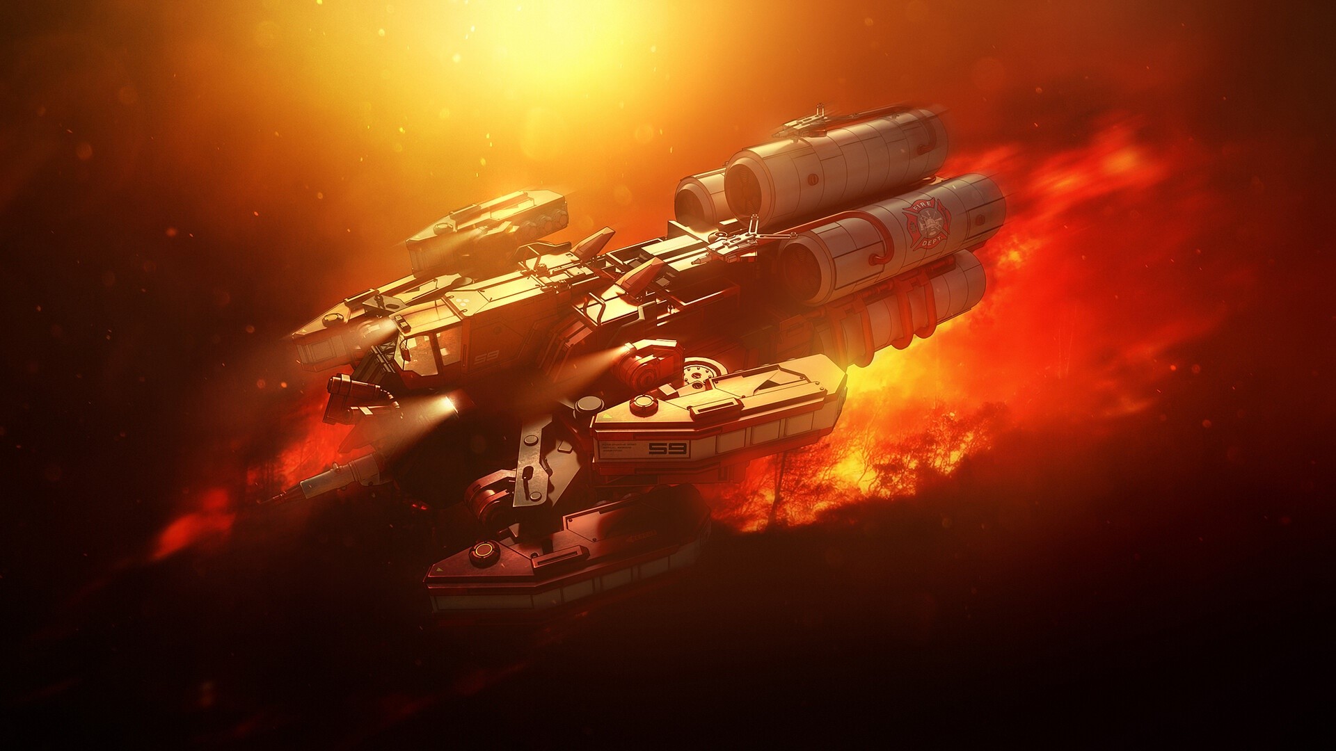 space, space art, vehicle, science fiction, artwork, digital art, HD Wallpaper