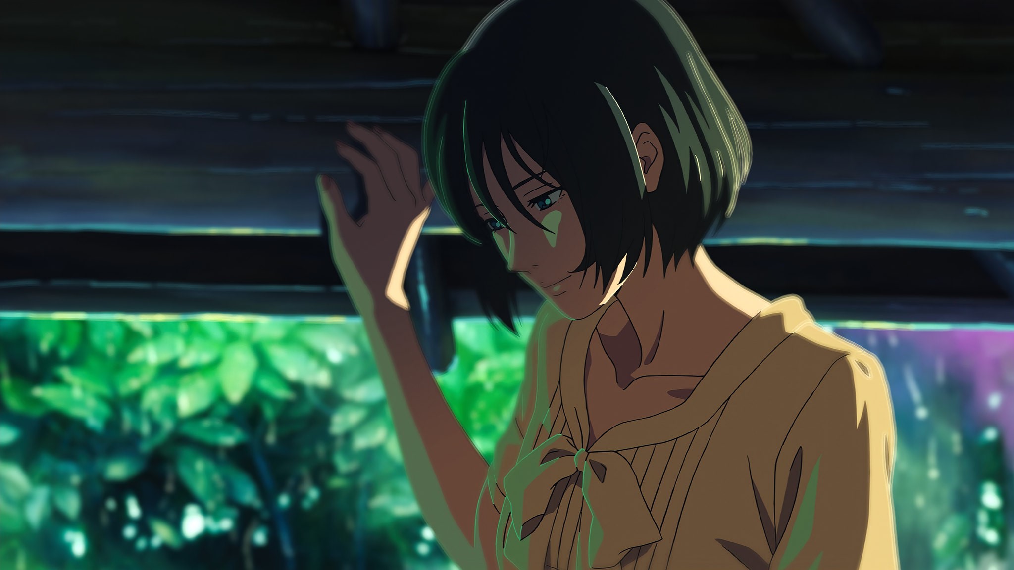 anime, The Garden of Words, short hair, HD Wallpaper