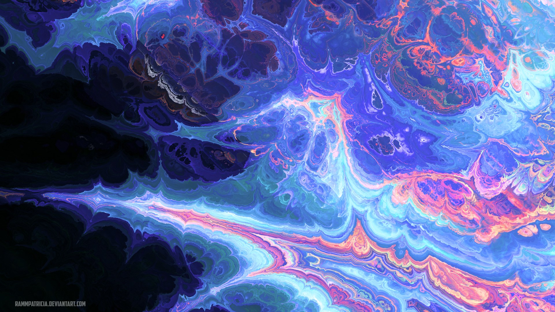 abstract, colorful, digital, digital art, RammPatricia, HD Wallpaper