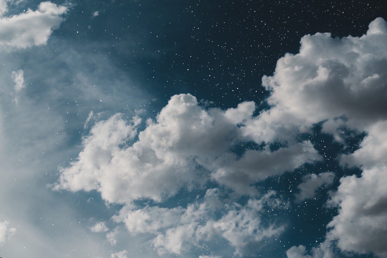 sky, clouds, stars, HD Wallpaper