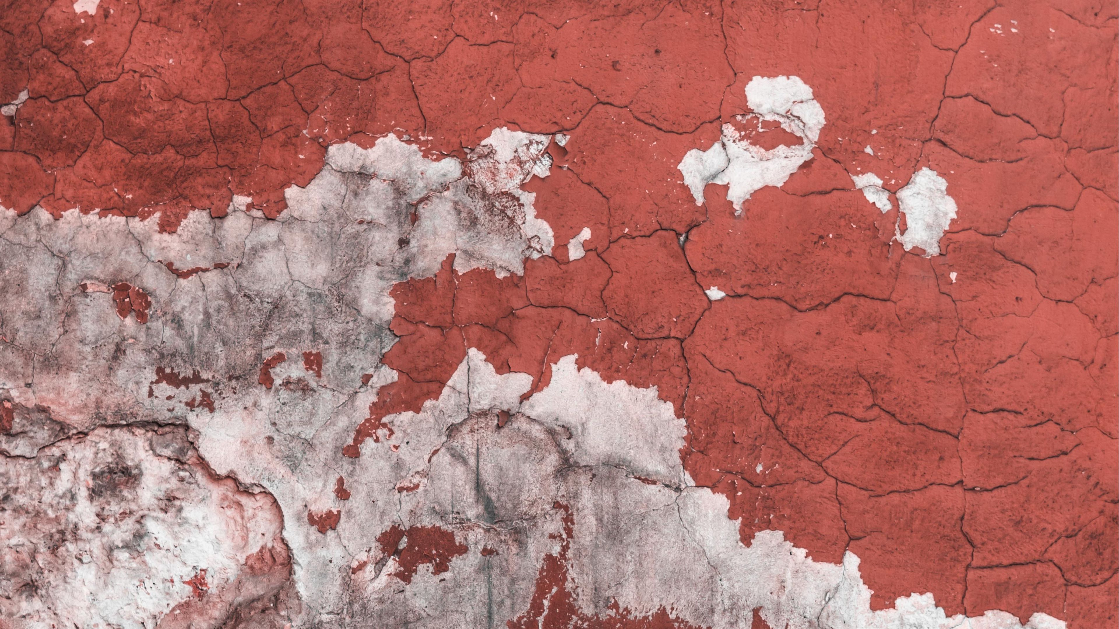 paint, shabby, wall, spots, roughness, 4k, HD Wallpaper