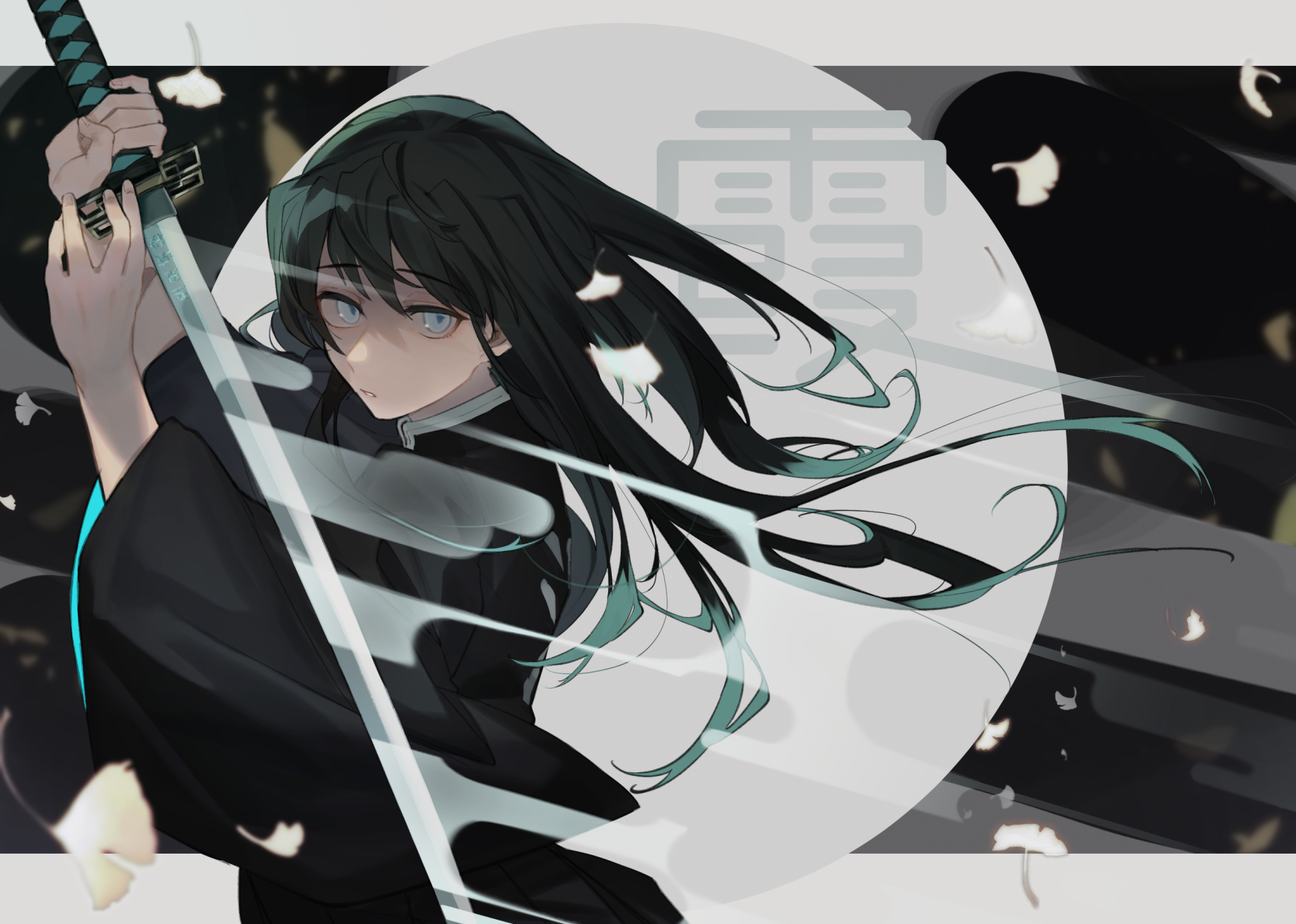 anime, anime boys, digital art, artwork, 2D, portrait, tokitou muichirou, Kimetsu no Yaiba, HD Wallpaper