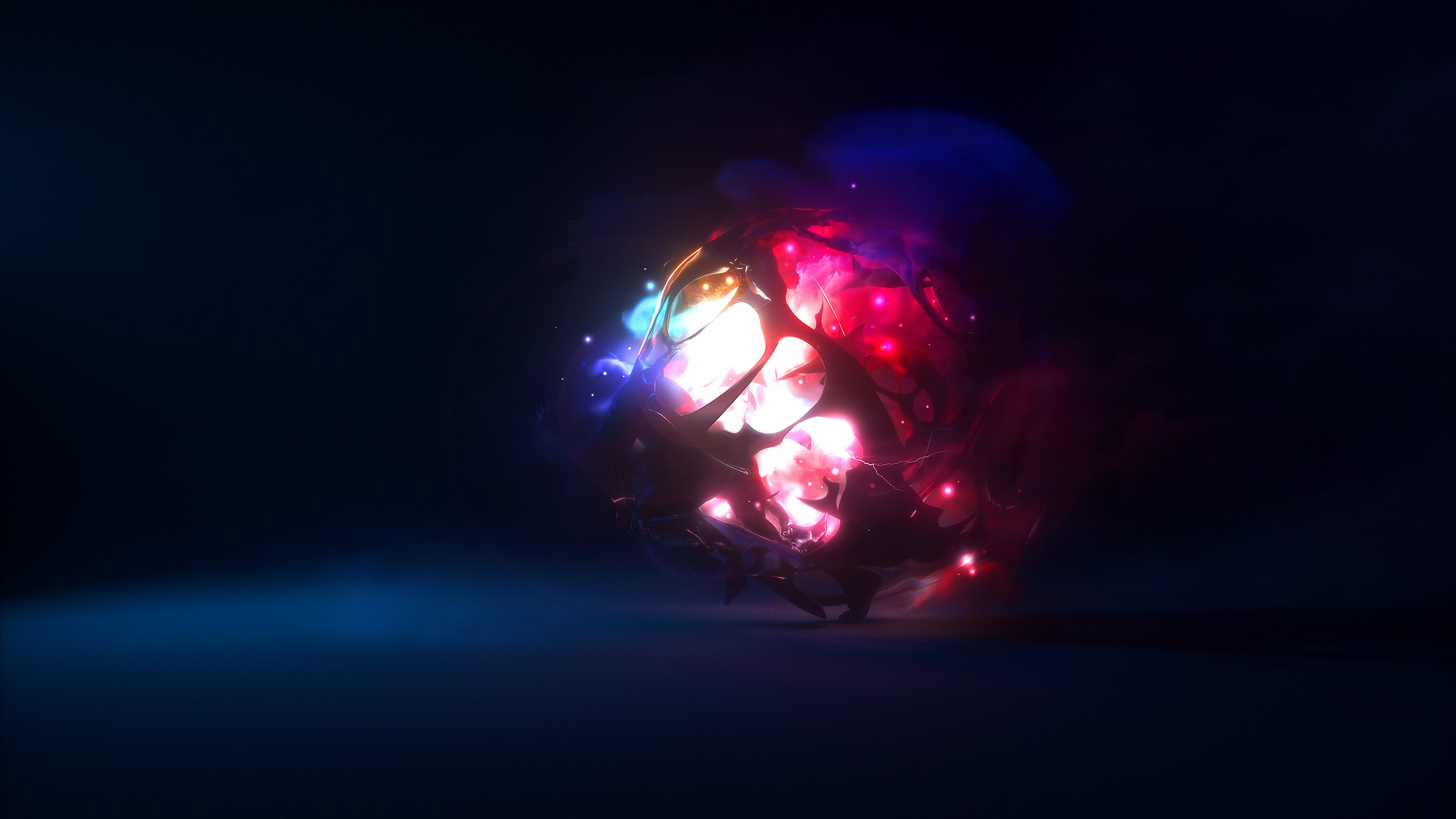 Justin Maller, artwork, abstract, digital, digital art, Facets, HD Wallpaper
