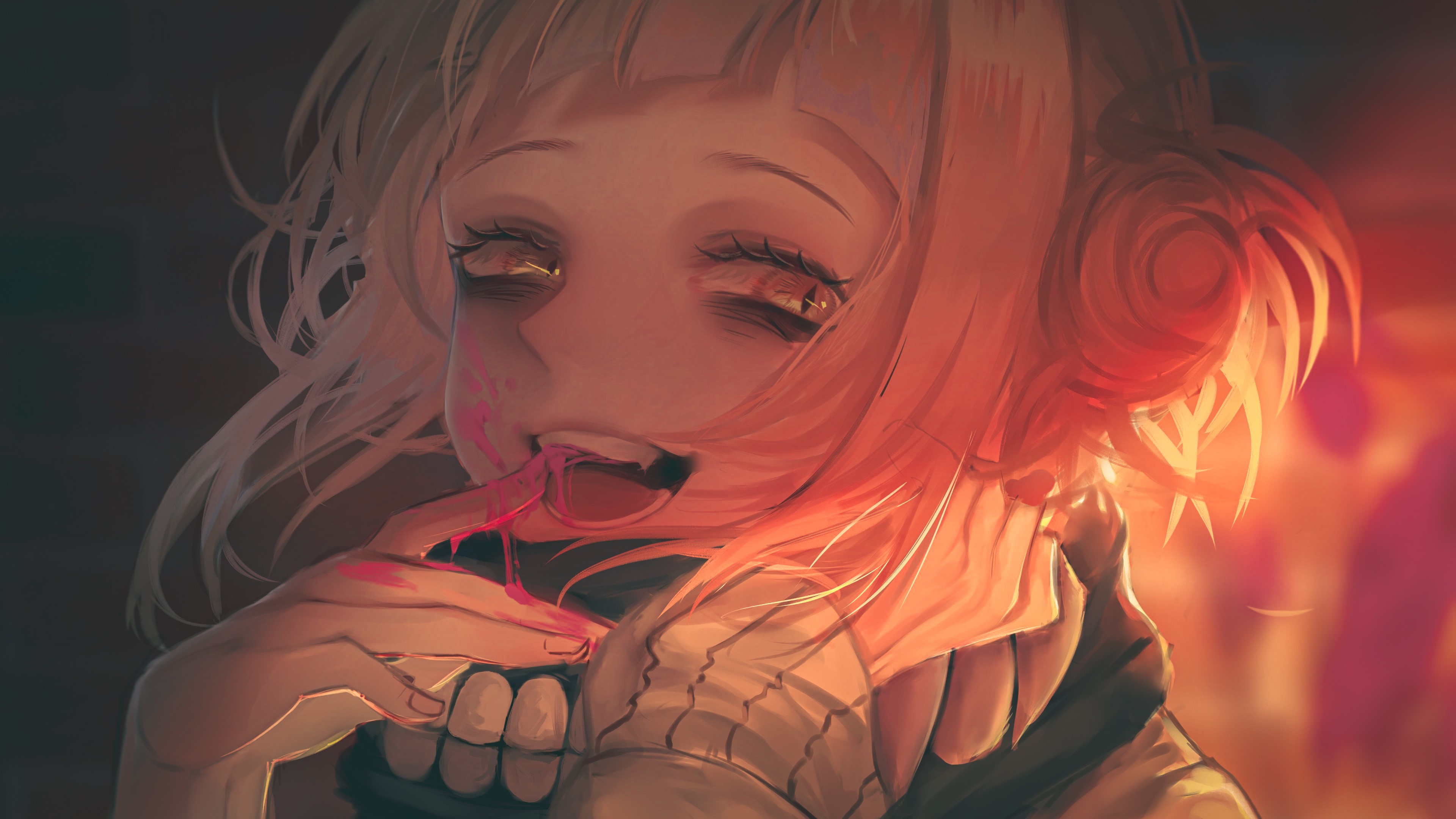 anime, Boku no Hero Academia, Himiko Toga, blood, HD Wallpaper