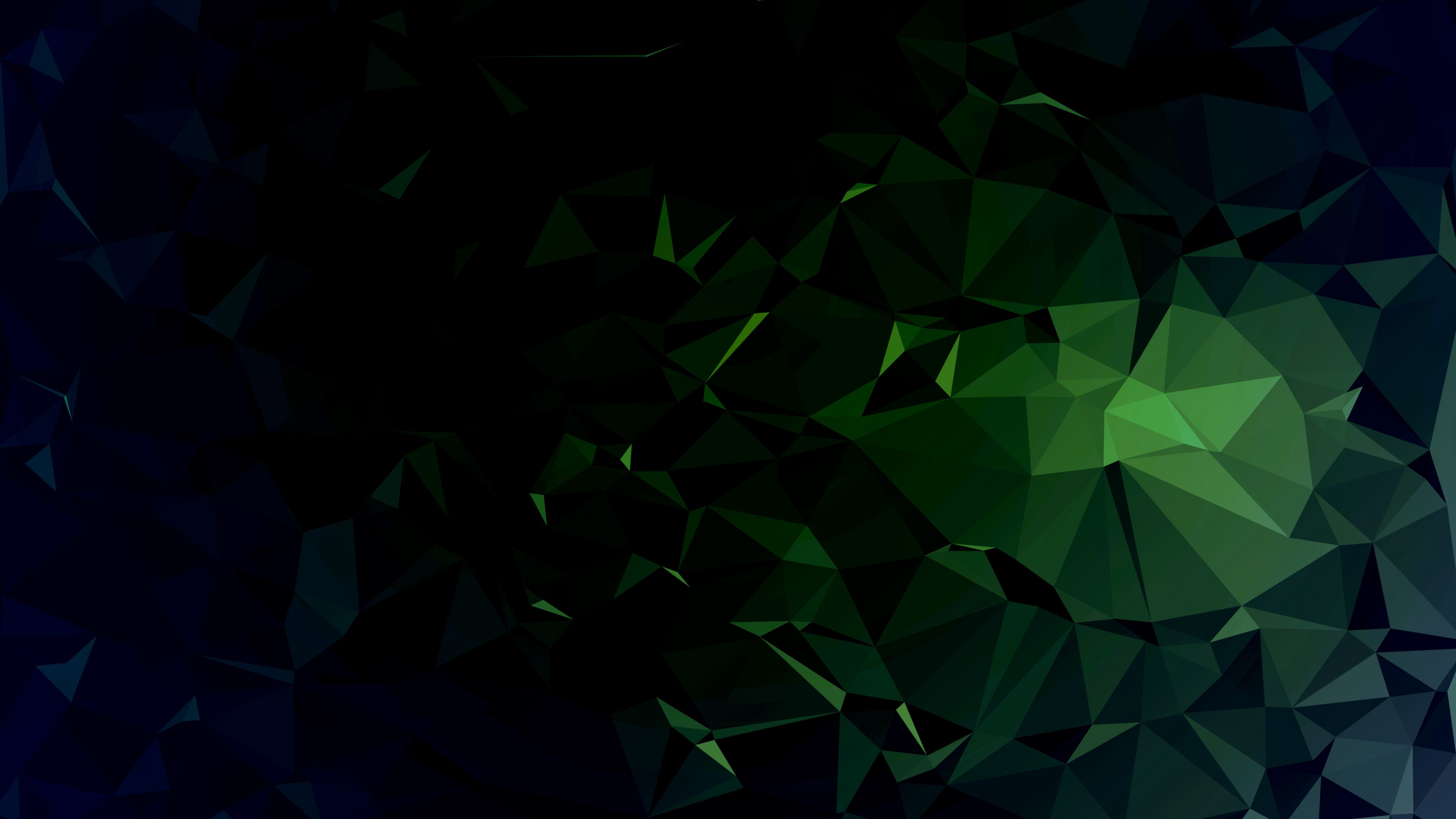 abstract, digital art, dark, blue, green, HD Wallpaper