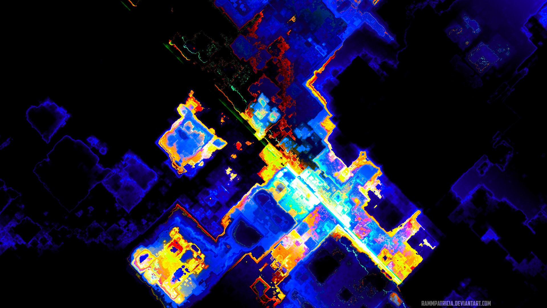 abstract, digital art, RammPatricia, watermarked, HD Wallpaper
