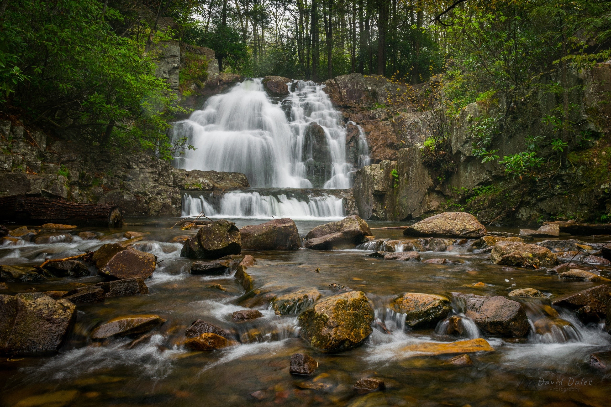 water, stones, nature, USA, Hickory Run State Park, waterfall, HD Wallpaper