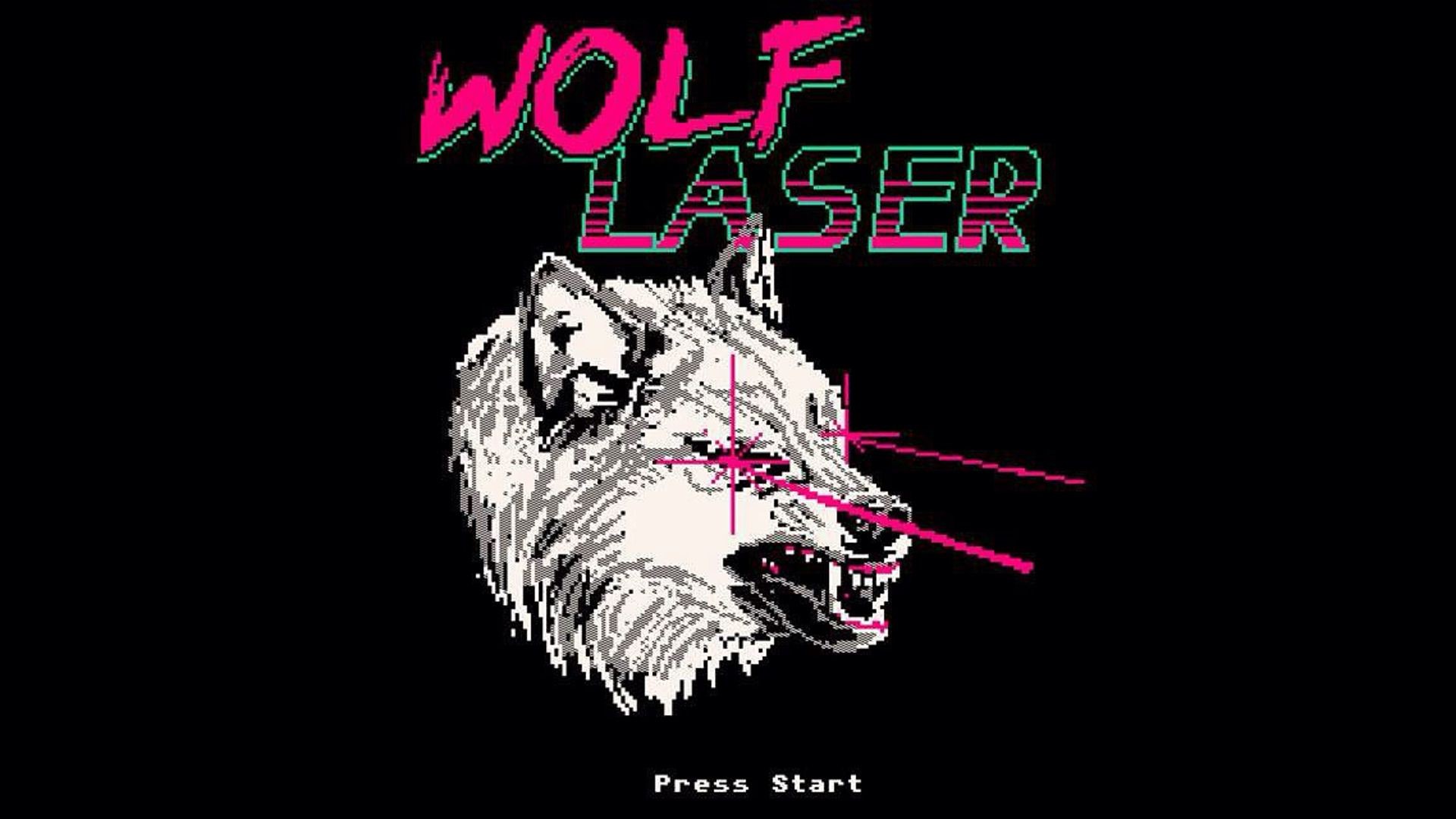 pixelated, head, wolf, laser, HD Wallpaper
