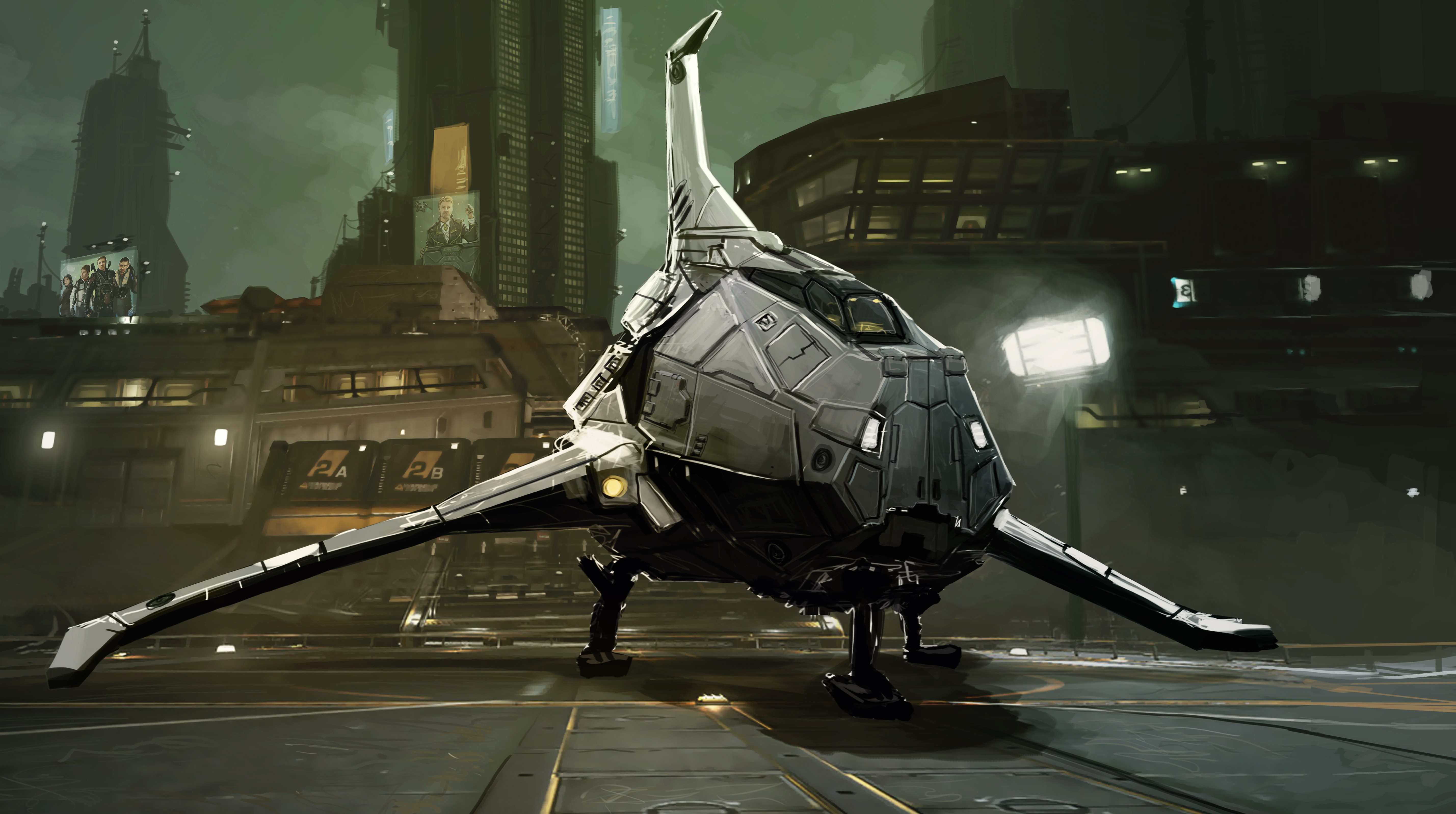 Elite: Dangerous, science fiction, vehicle, futuristic, video game art, Kev-Art, HD Wallpaper