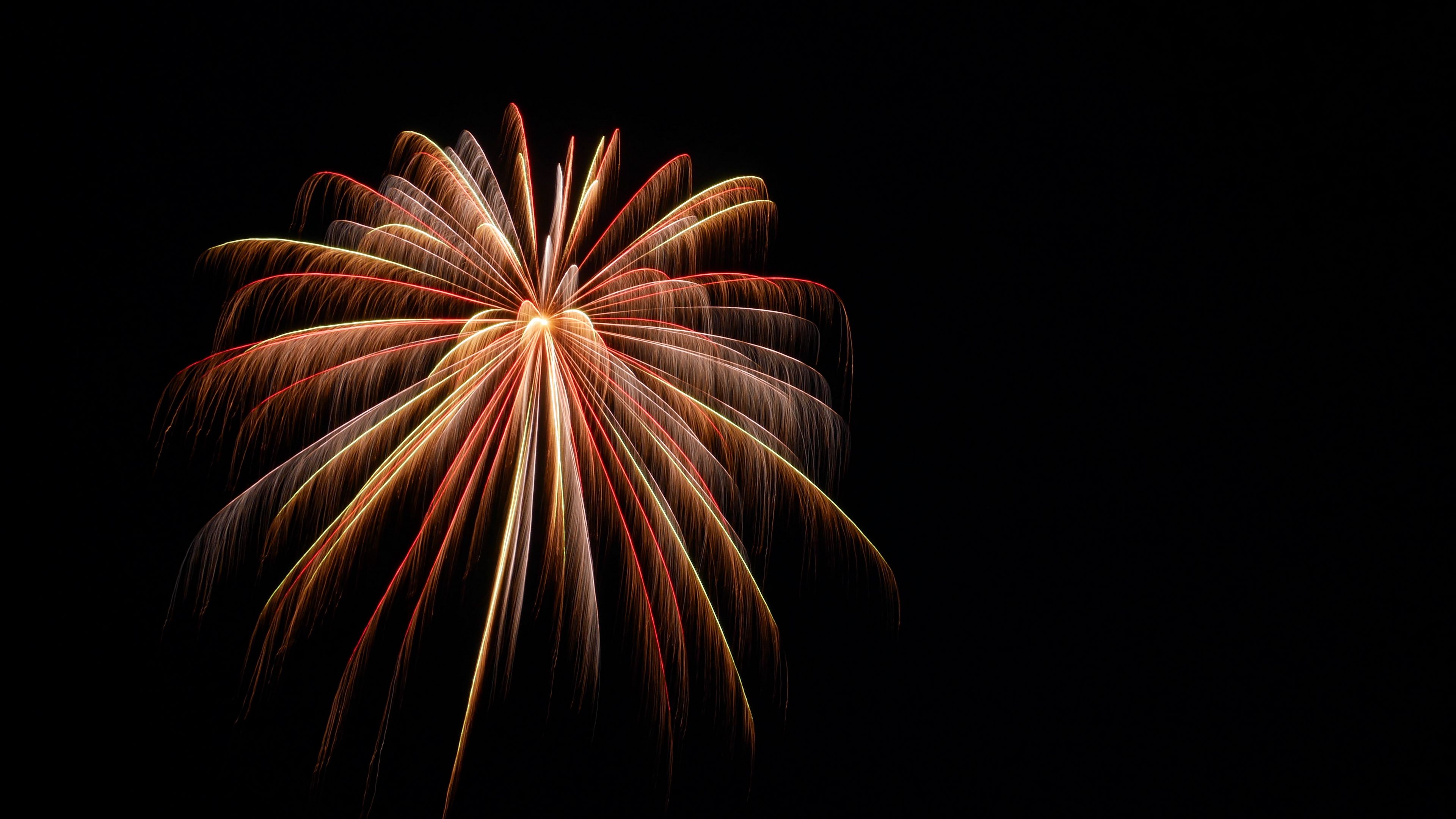 salute, glow, freezelight, black, 4k, HD Wallpaper