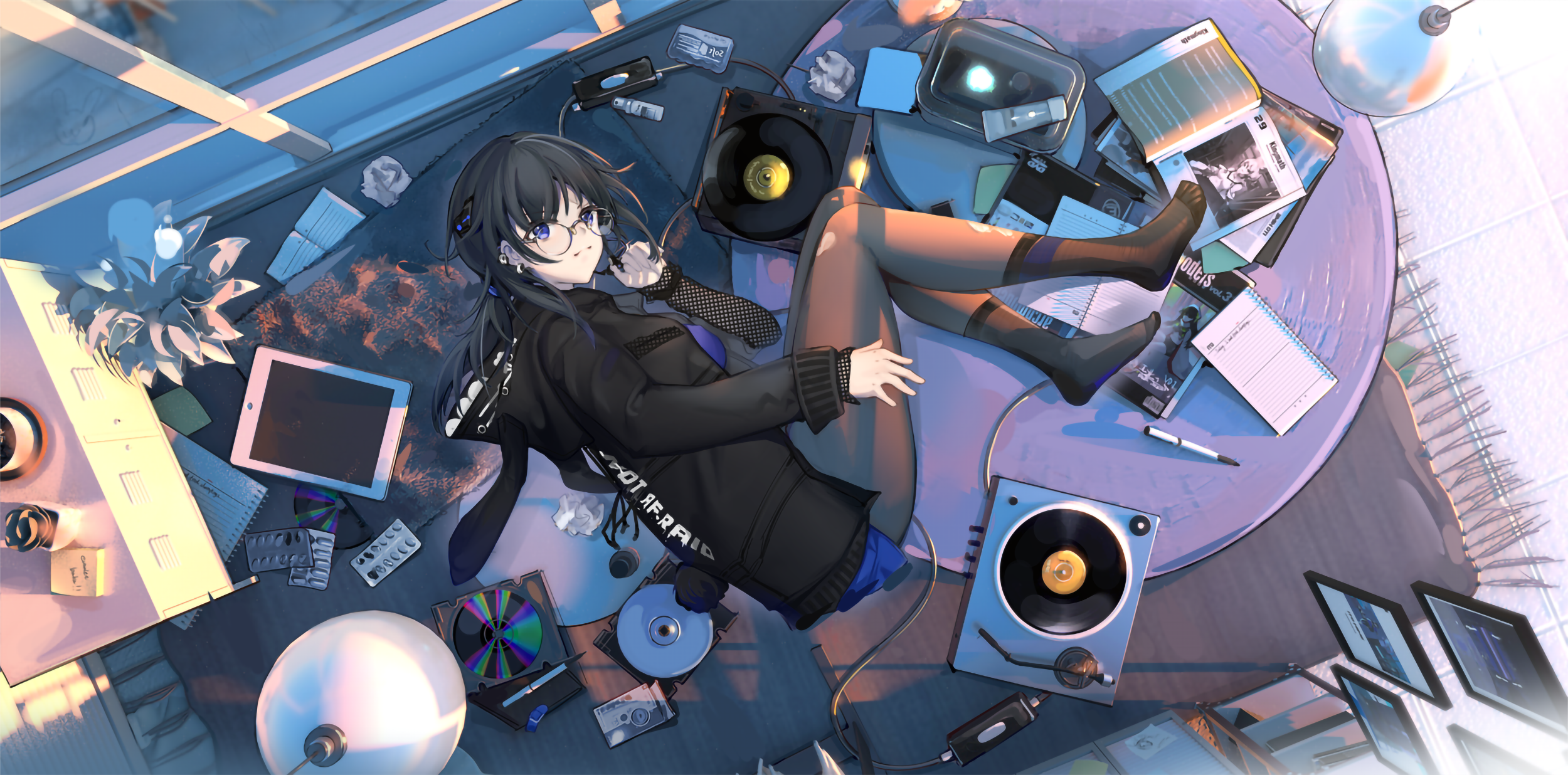 anime, anime girls, music, HD Wallpaper