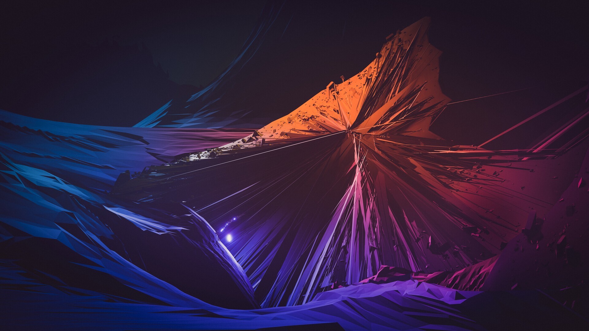 abstract, 3D, digital art, shapes, dark, HD Wallpaper