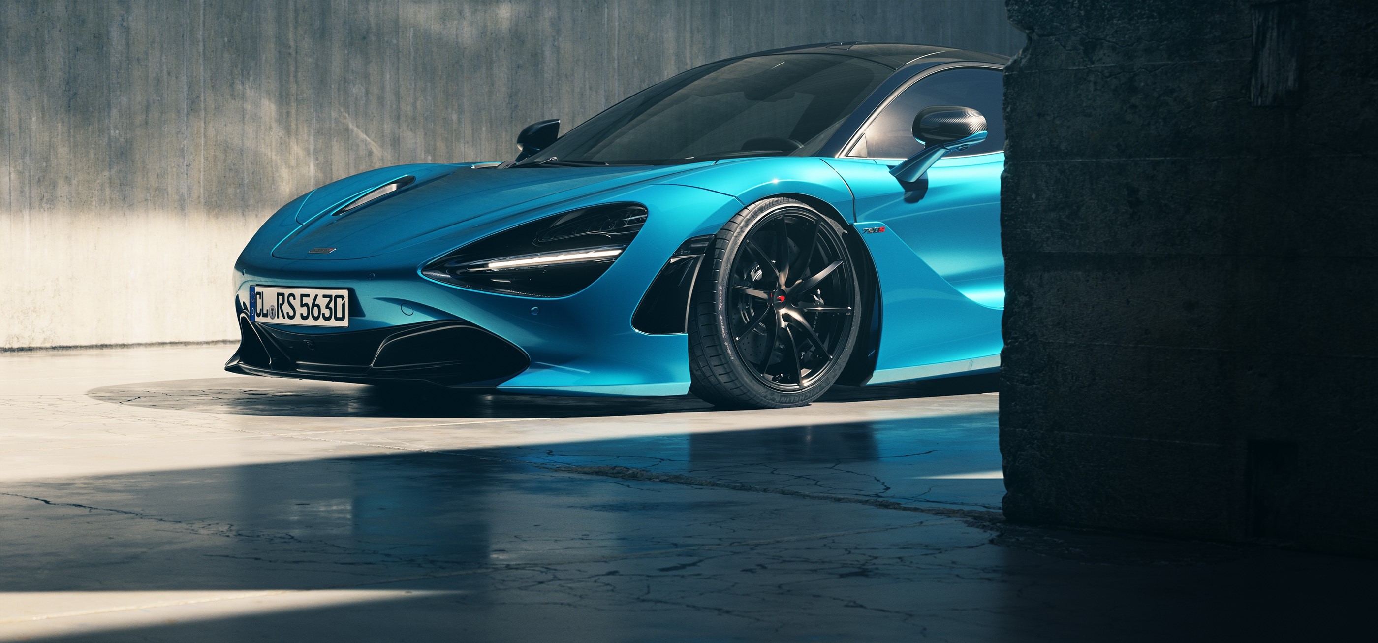 car, blue cars, numbers, vehicle, McLaren, HD Wallpaper