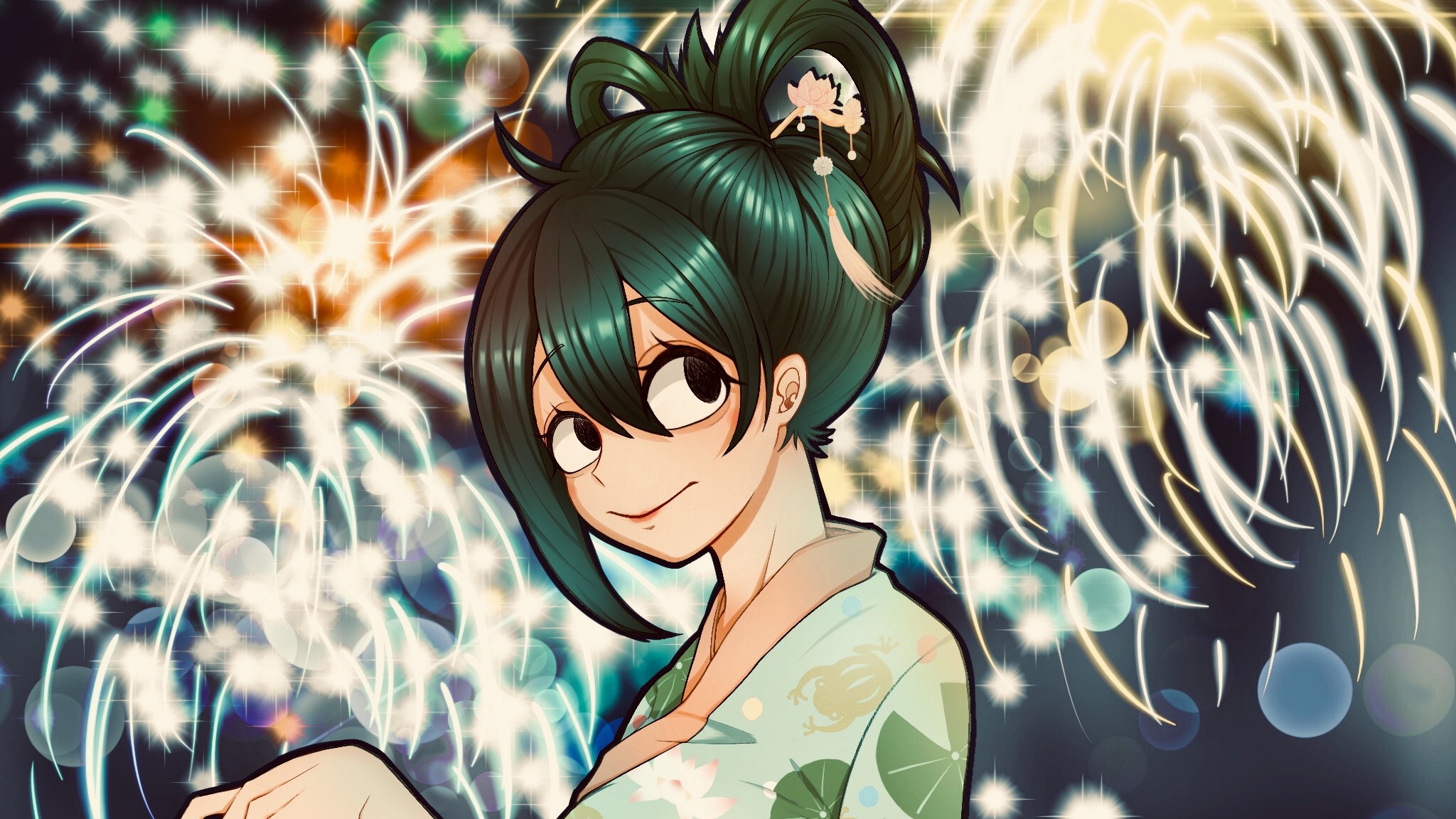 anime, Boku no Hero Academia, anime girls, Tsuyu Asui, HD Wallpaper