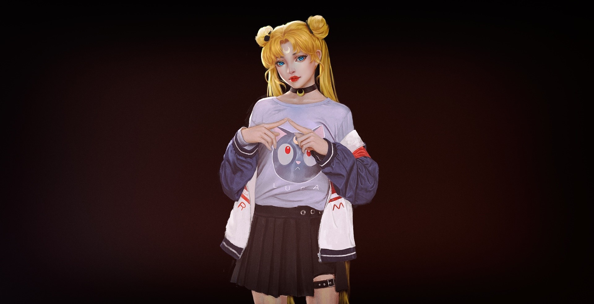 anime, anime girls, simple background, blonde, Sailor Moon, HD Wallpaper