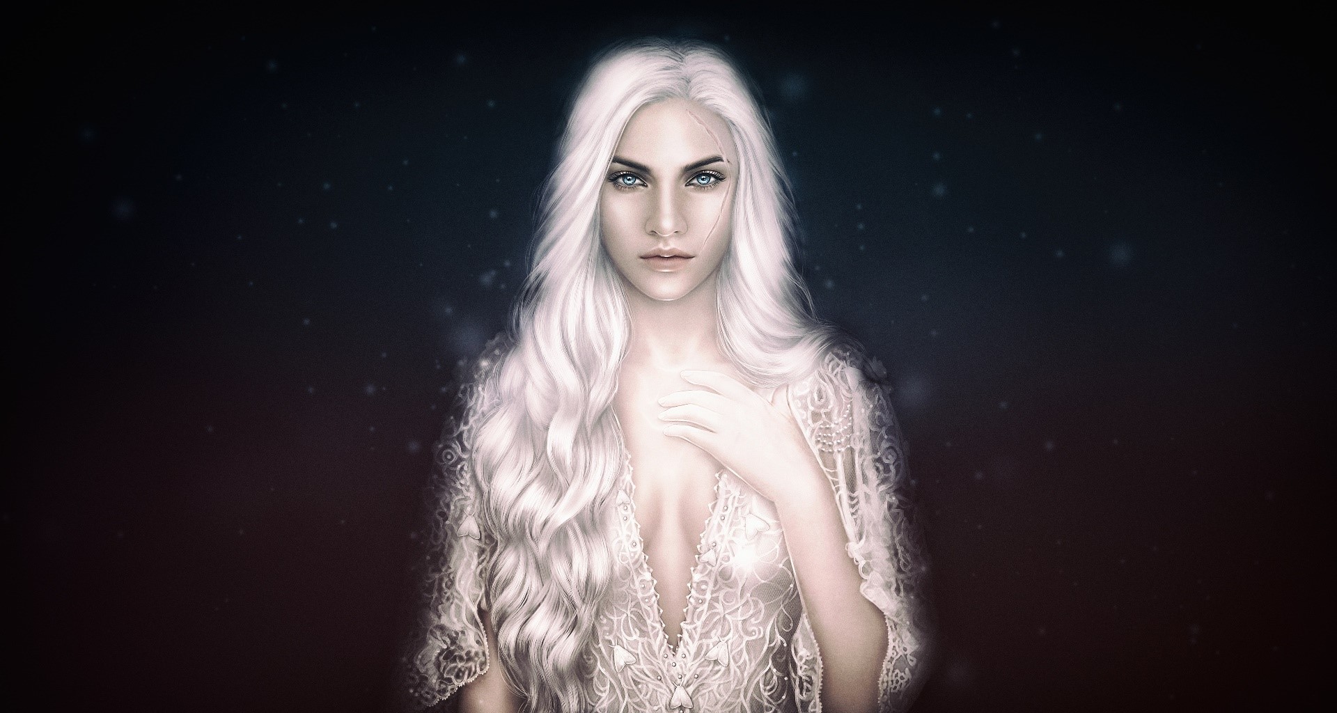 artwork, fantasy art, long hair, fantasy girl, frontal view, HD Wallpaper