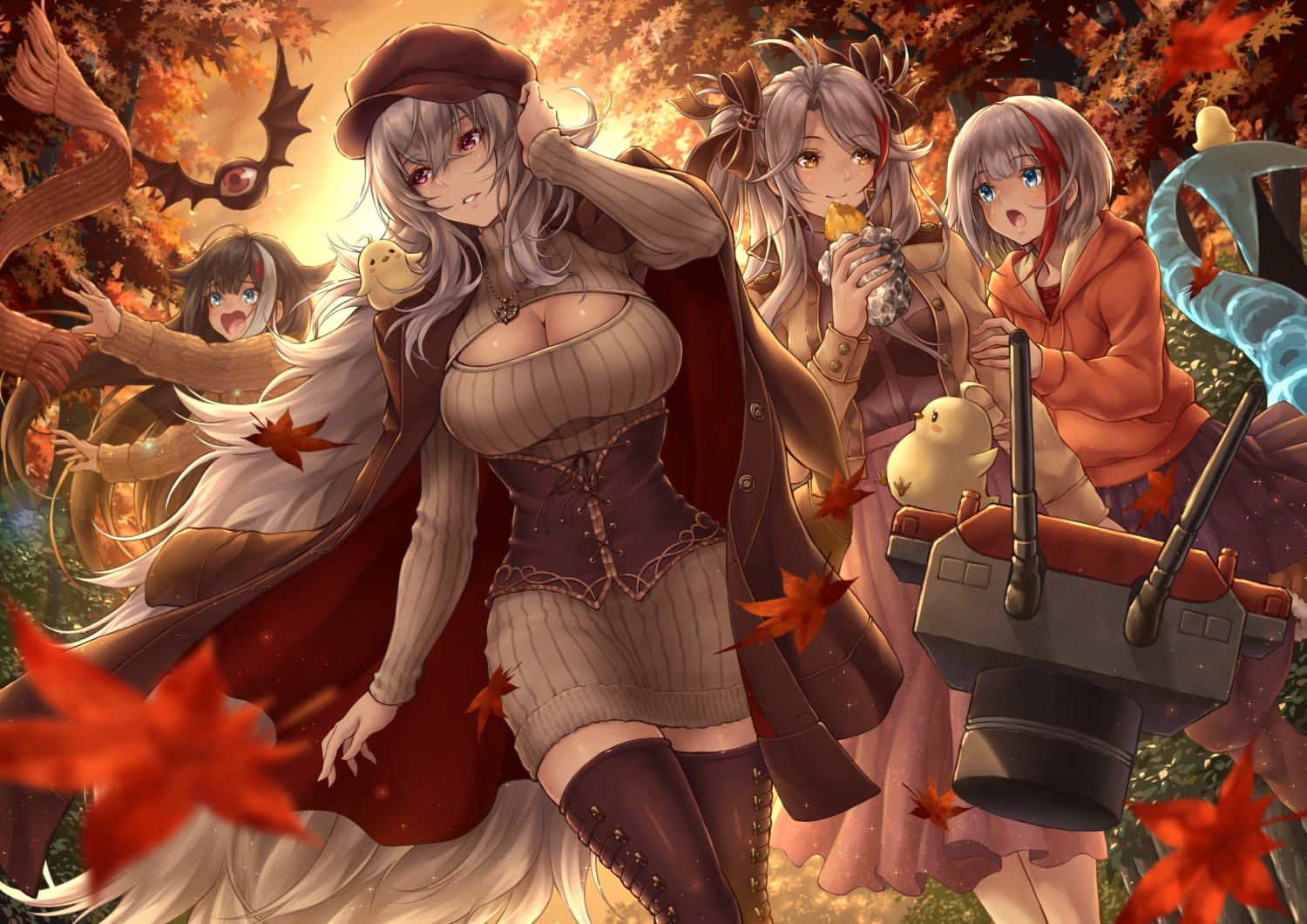 anime, anime girls, digital art, artwork, 2D, portrait, Azur Lane, Deutschland (Azur Lane), Graf Zeppelin (Azur Lane), Prinz Eugen (Azur Lane), Admiral Graf Spee (Azur Lane), HD Wallpaper