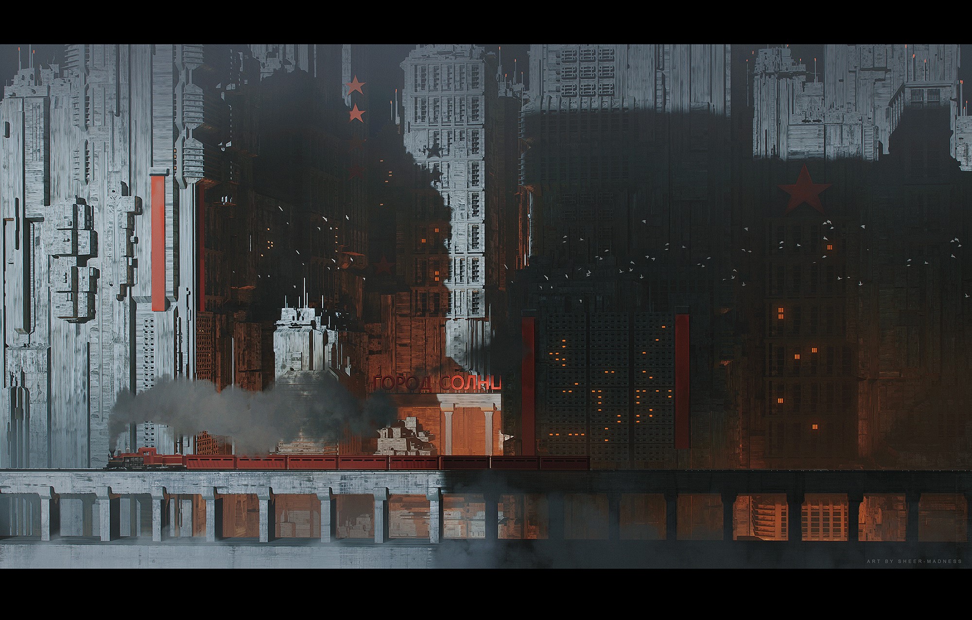 artwork, digital art, building, cyberpunk, HD Wallpaper