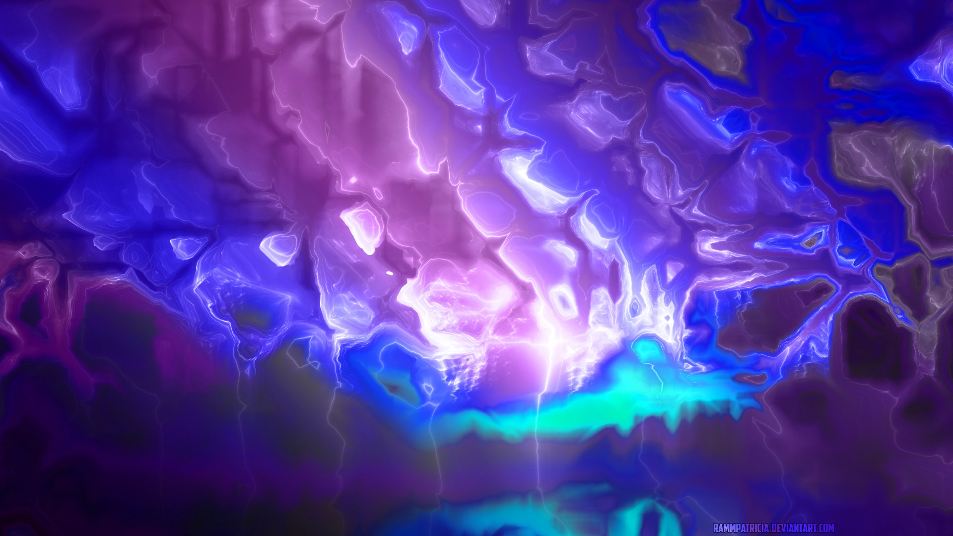 abstract, colorful, storm, melting, RammPatricia, watermarked, digital art, HD Wallpaper