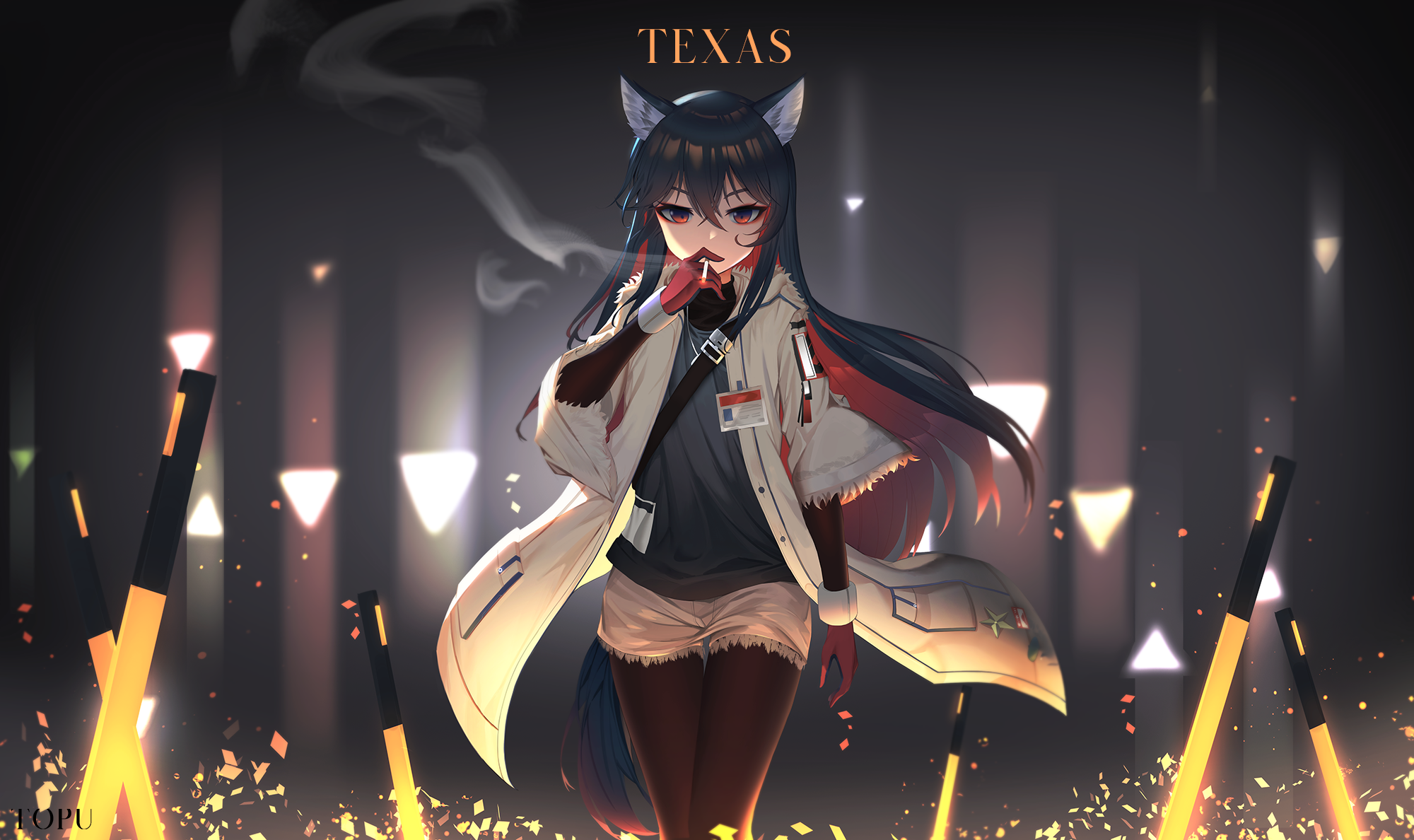 anime, anime girls, digital art, artwork, 2D, portrait, Arknights, Texas (Arknights), HD Wallpaper