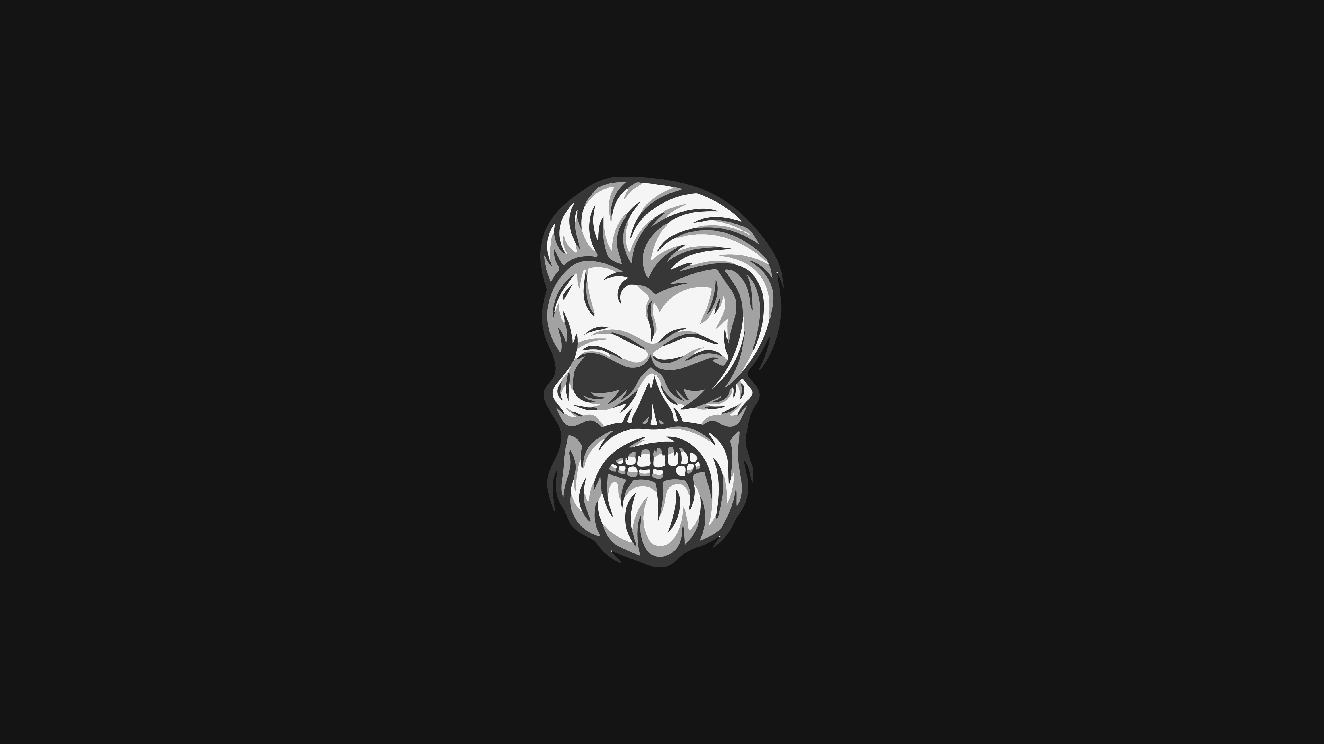 skull, minimalism, simple, HD Wallpaper